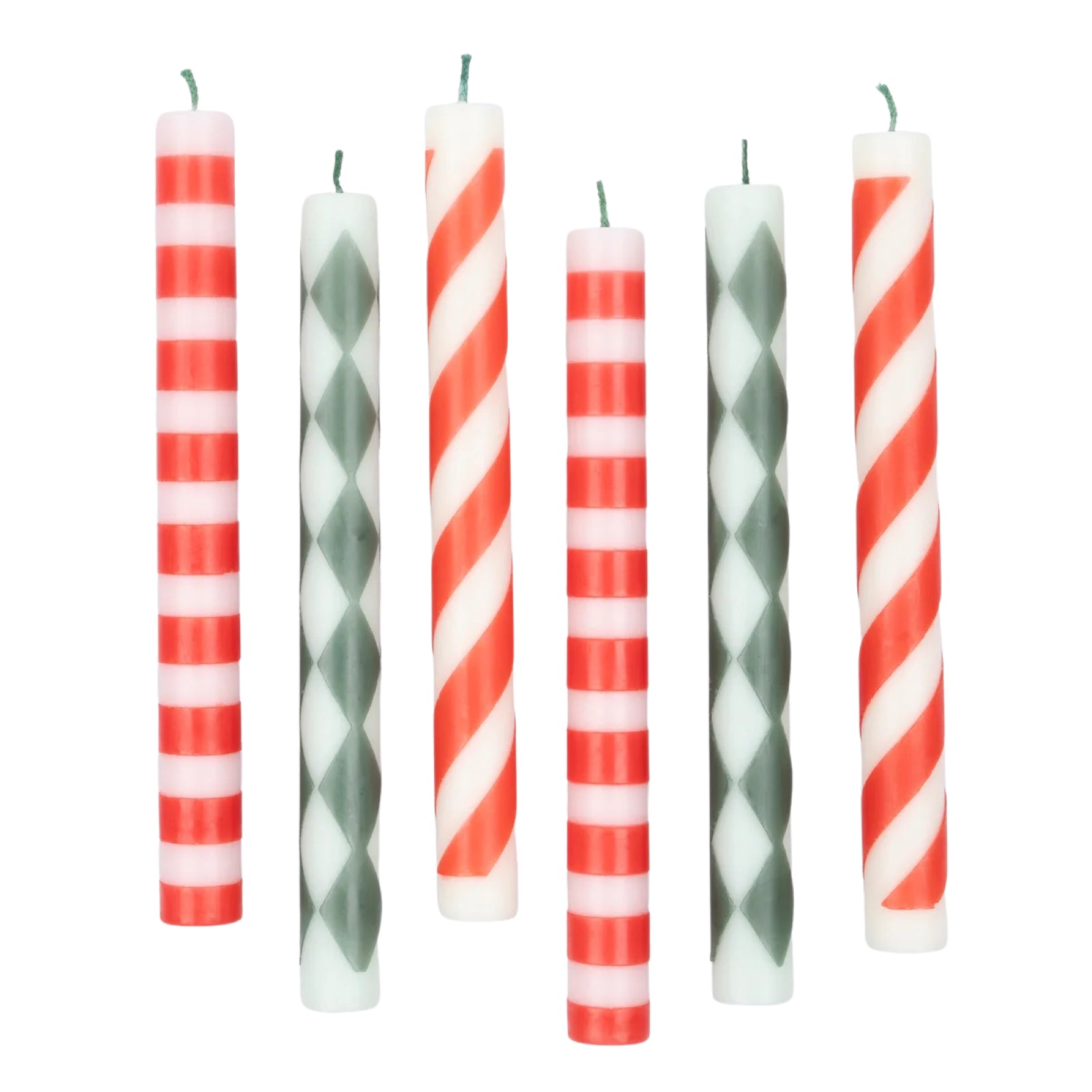 Meri Meri Party Festive Stripe Table Candles - bubblegum market