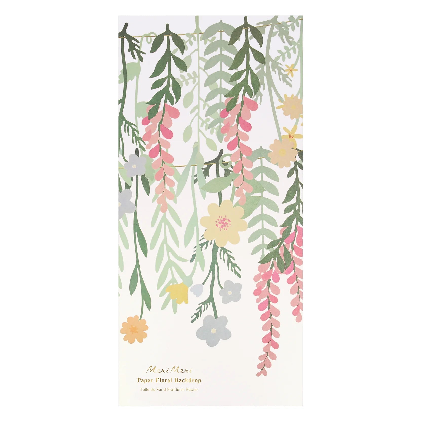 Meri Meri Party Floral Paper Backdrop - bubblegum market