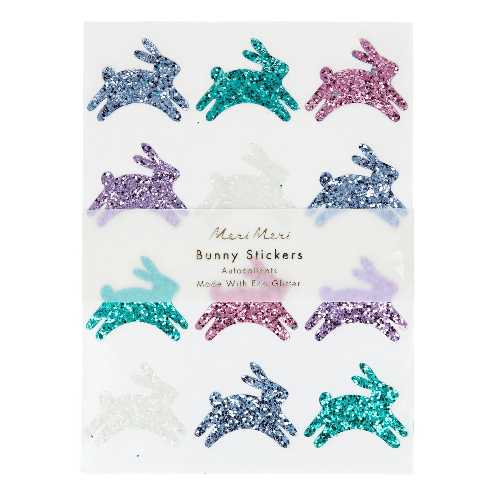 Meri Meri Party Glitter Bunny Stickers - bubblegum market