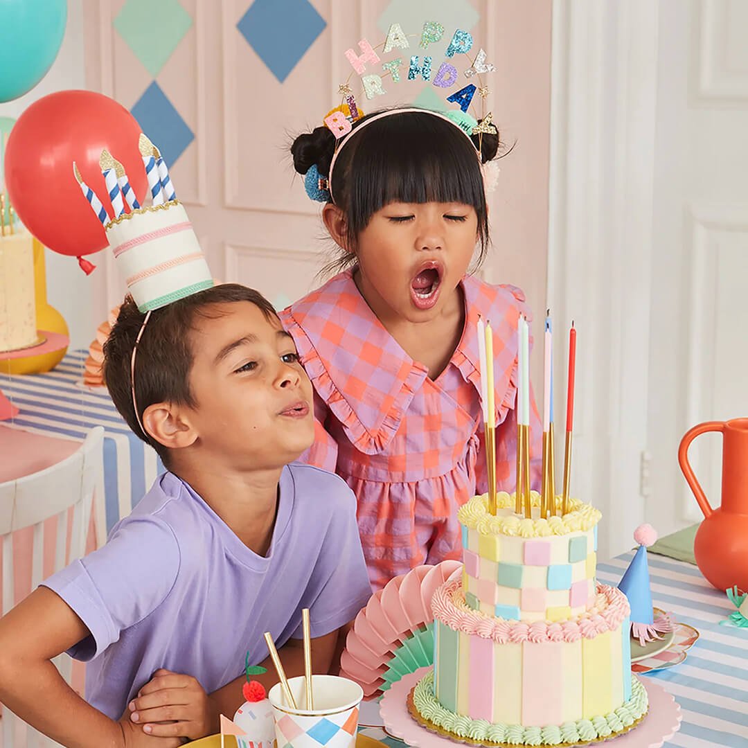 Meri Meri Party Gold Dipped Rainbow Mixed Candles - bubblegum market