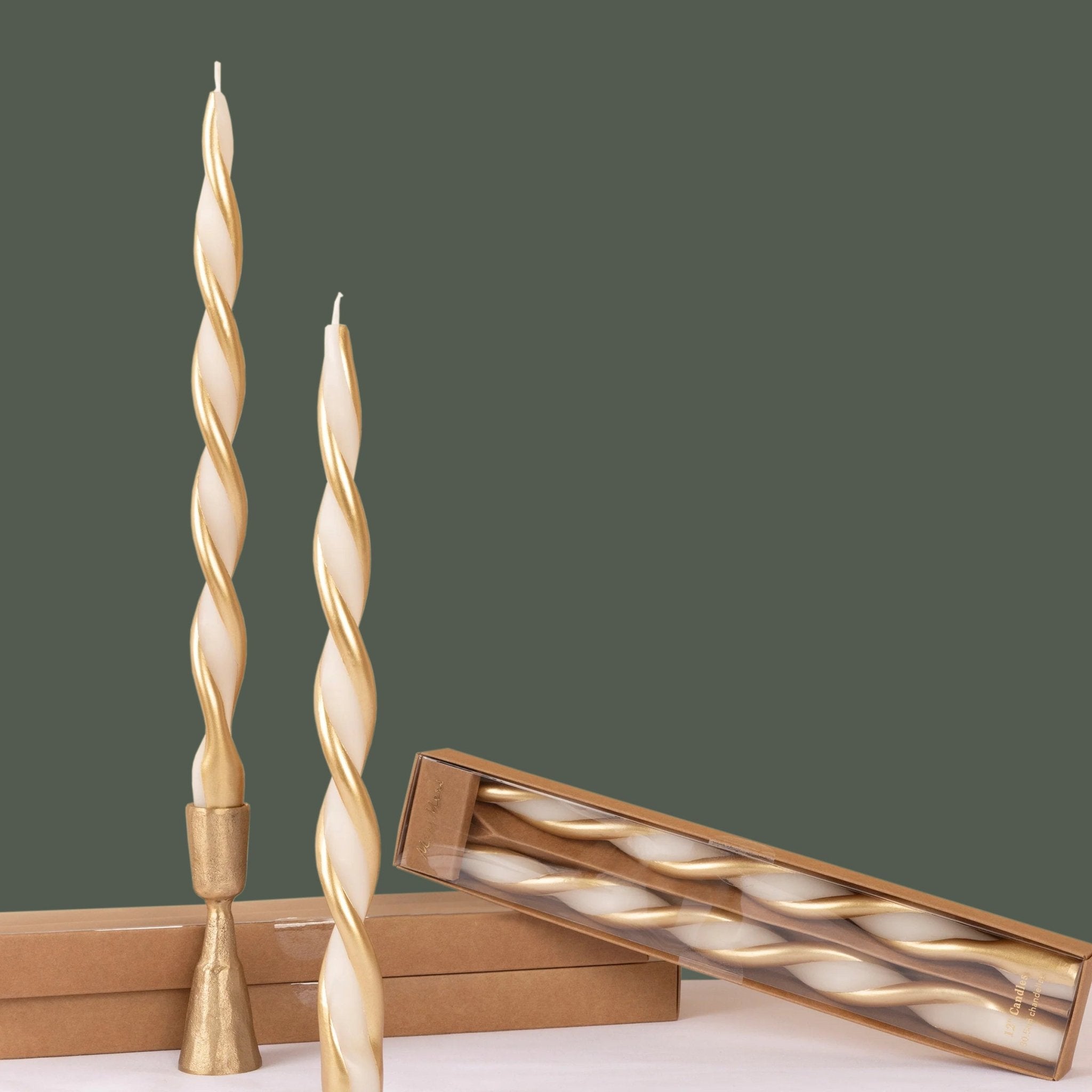 Meri Meri Party Gold Stripe Twist Candles - bubblegum market