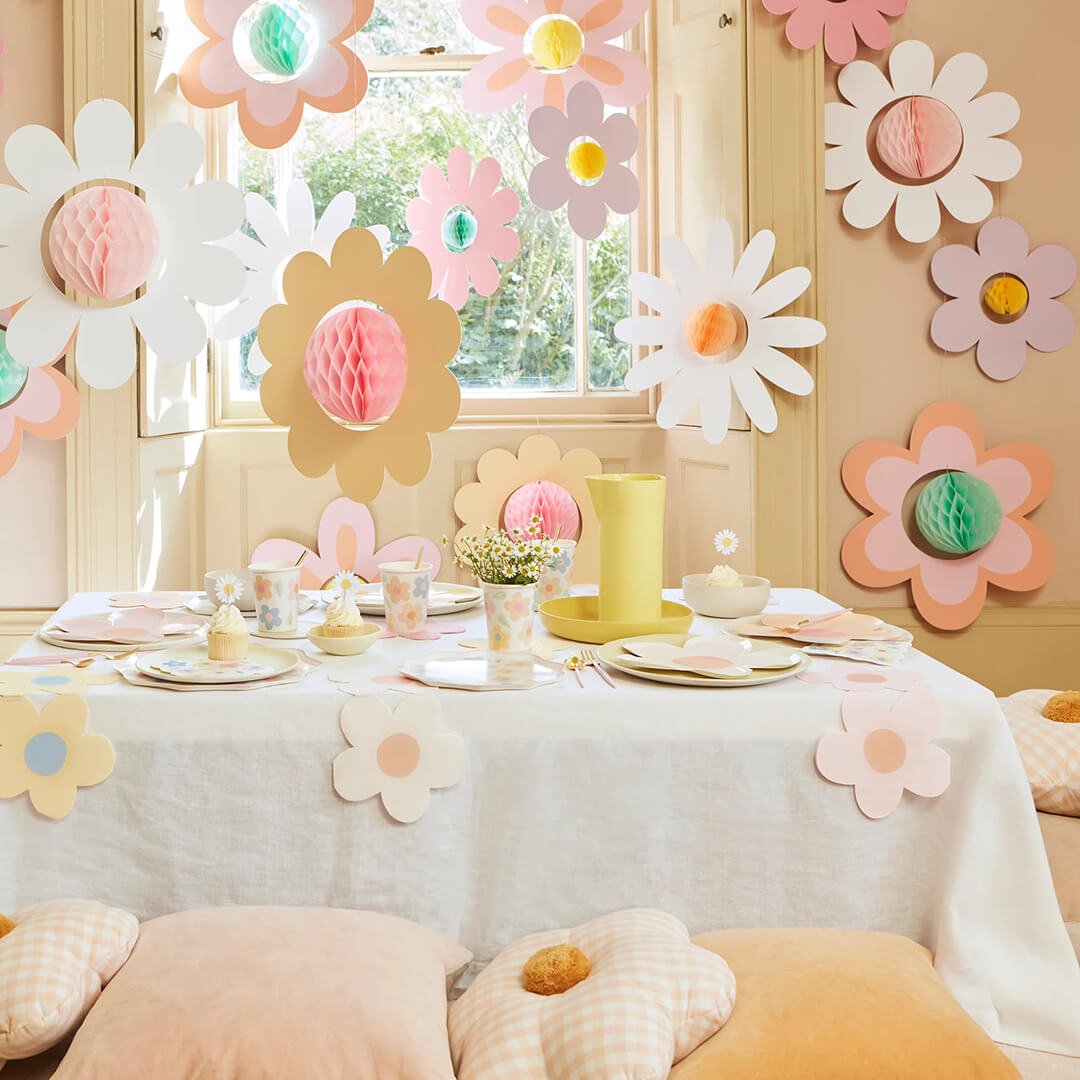 Meri Meri Party Groovy Flower Hanging Decorations - bubblegum market