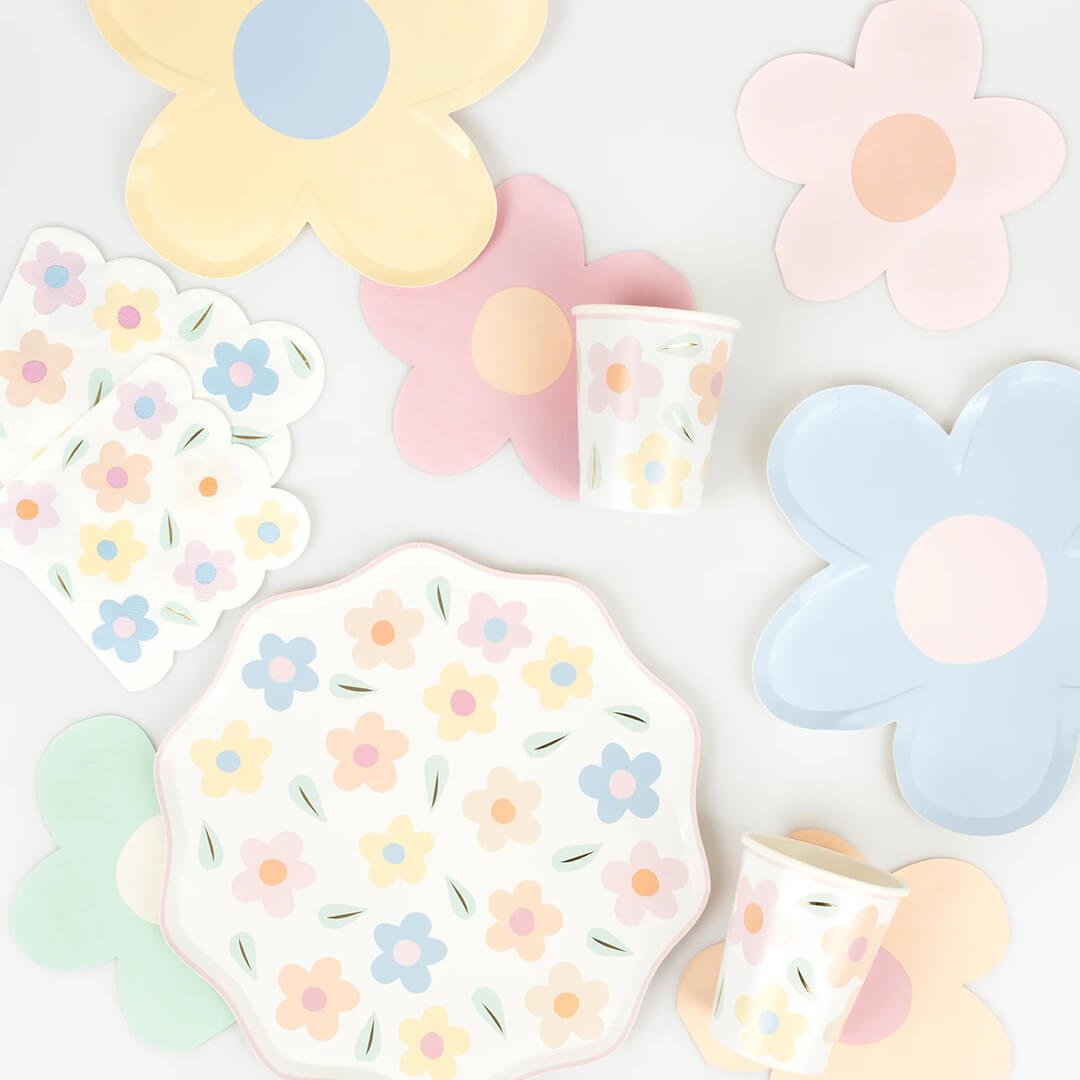 Meri Meri Party Happy Flowers Dinner Plates 10.5" - bubblegum market