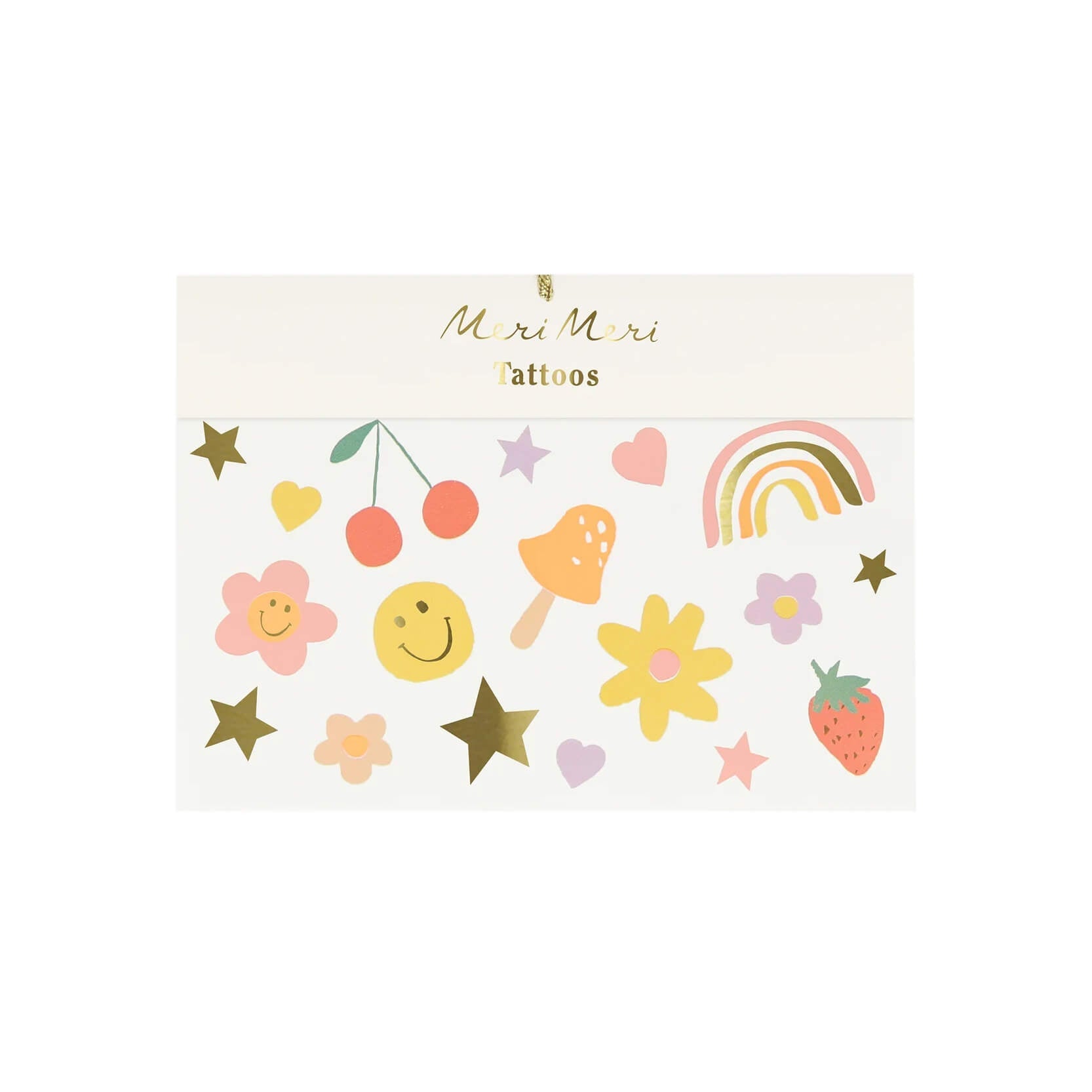 Meri Meri Party Happy Icon Tattoos - bubblegum market