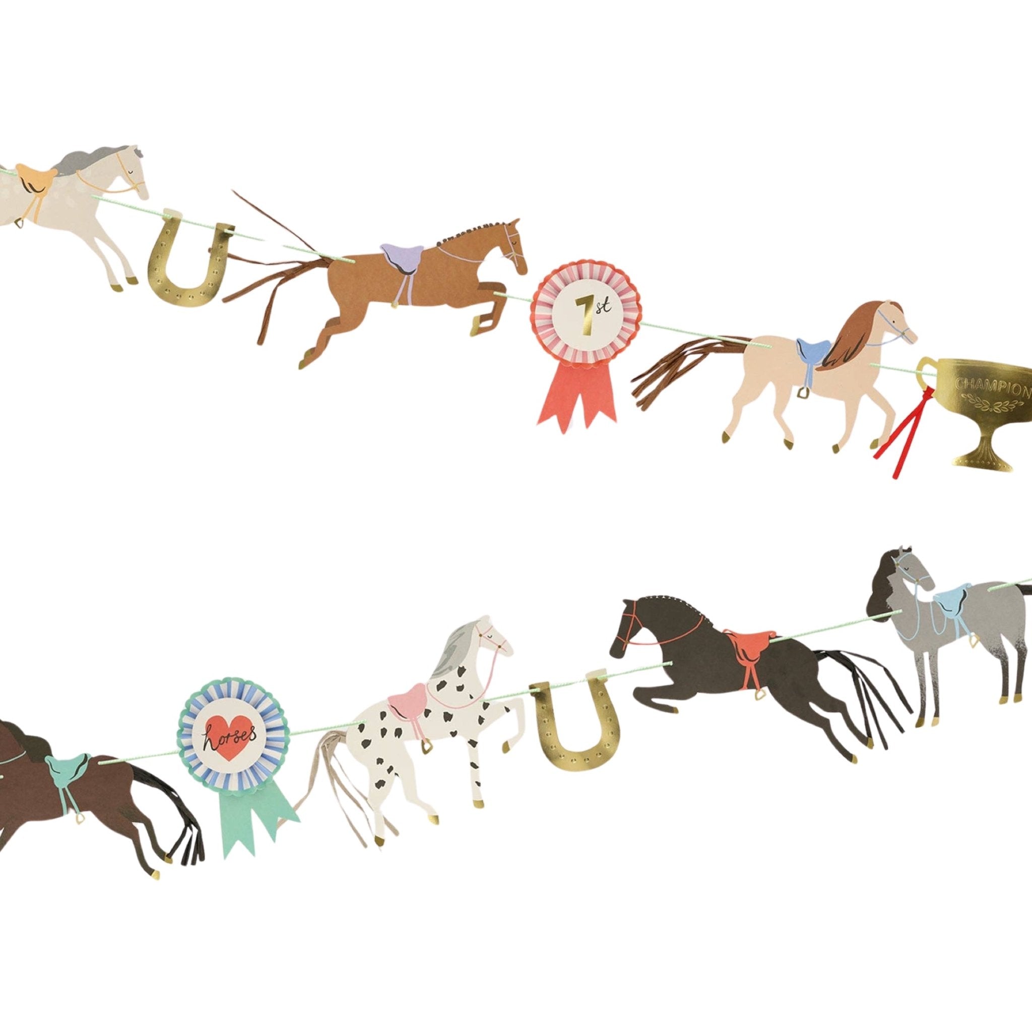 Meri Meri Party Horse Garland - bubblegum market
