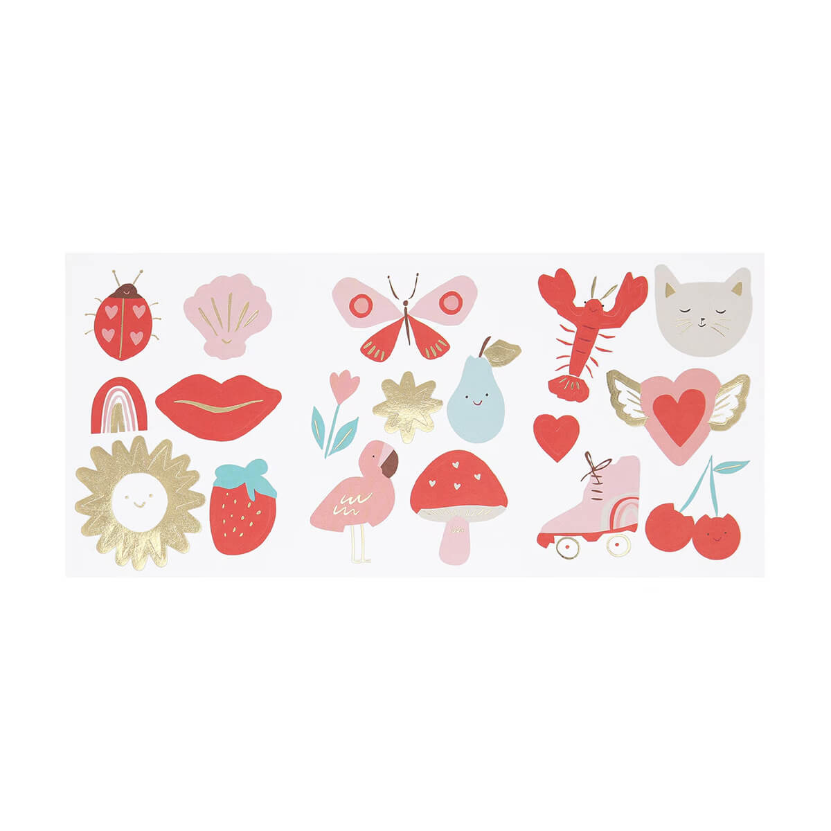 Meri Meri Party Icon Valentine Cards & Stickers Set (24ct) - bubblegum market