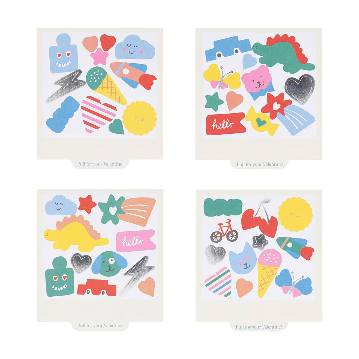 Meri Meri Party Instant Camera Valentine Cards & Stickers Set (24ct) - bubblegum market