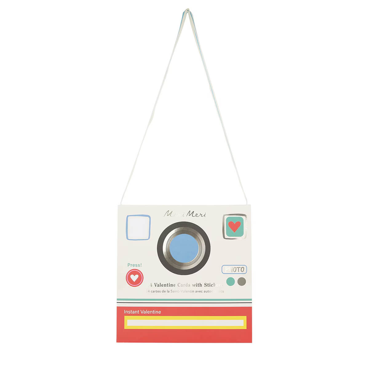Meri Meri Party Instant Camera Valentine Cards & Stickers Set (24ct) - bubblegum market