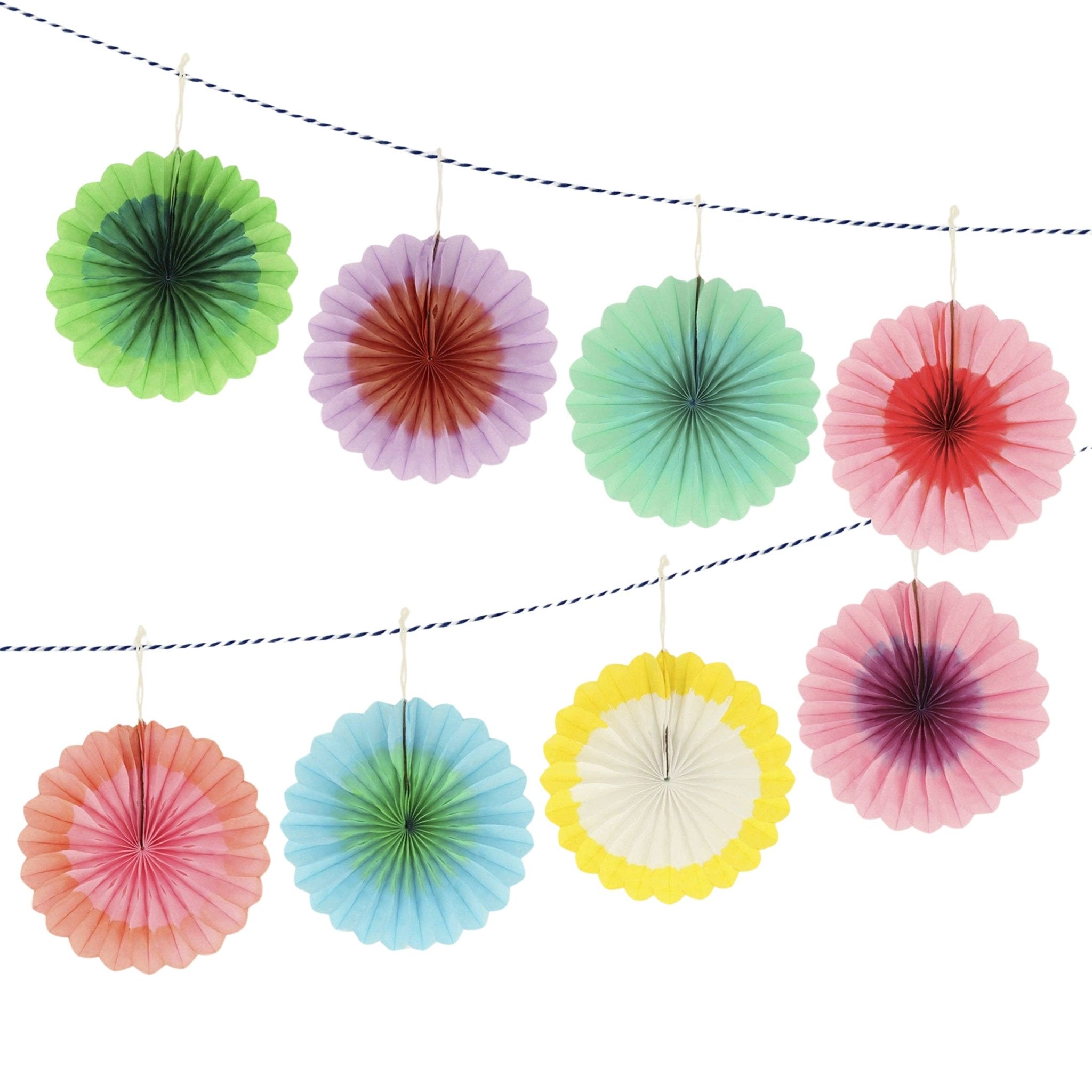 Meri Meri Party Mini Fan Garland - bubblegum market