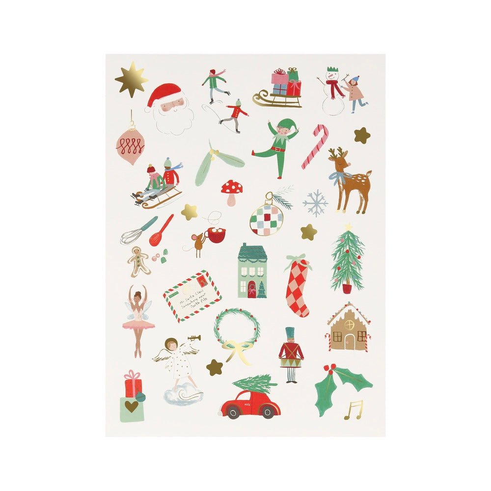 Meri Meri Party Mixed Icon Christmas Stickers - bubblegum market