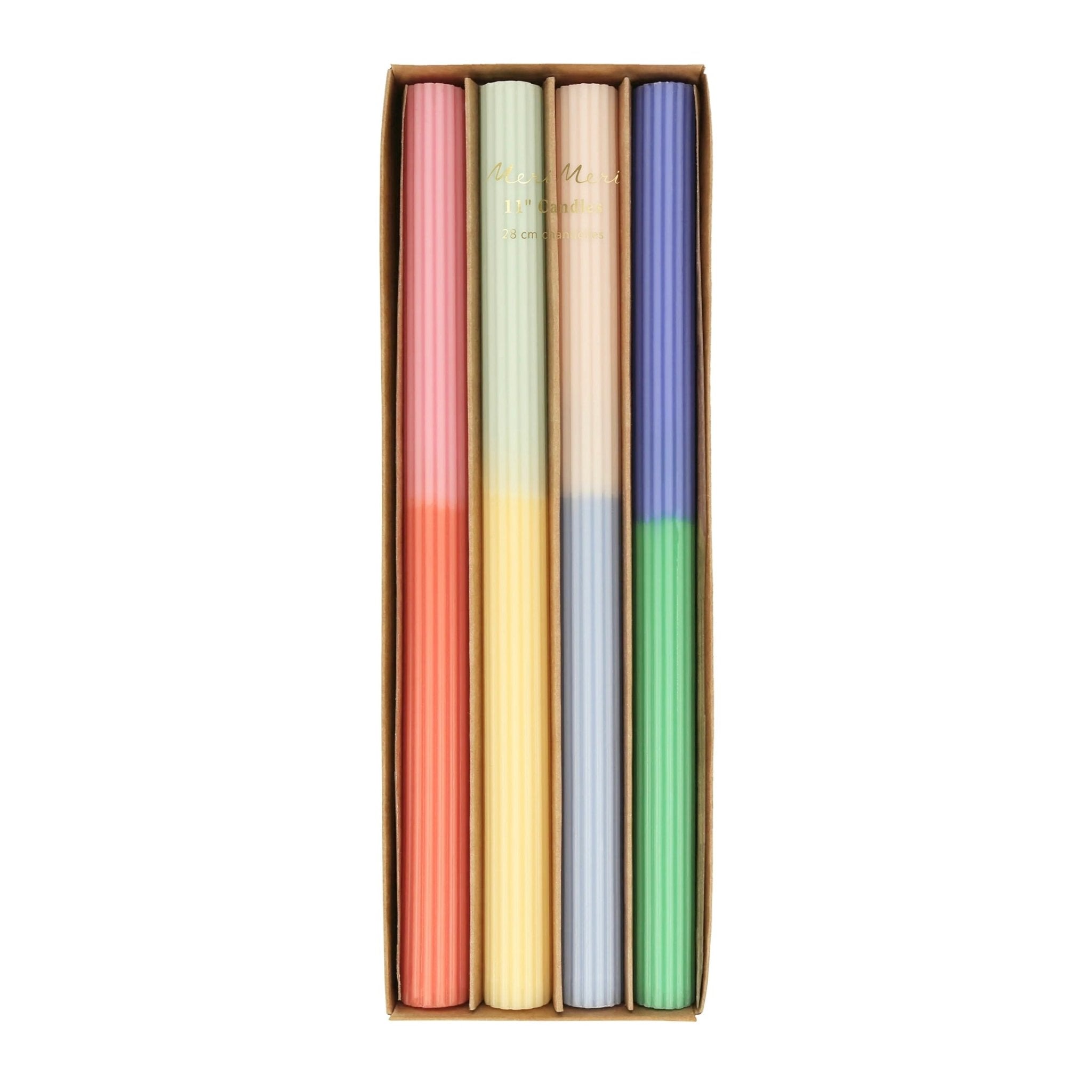 Meri Meri Party Multi Block Color Table Candles - bubblegum market