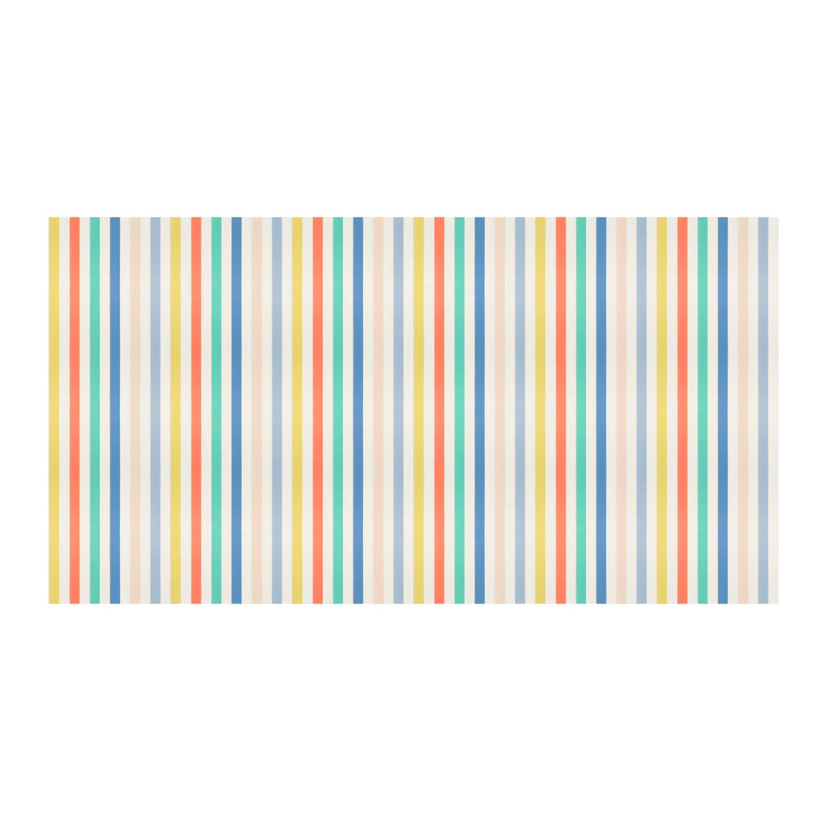 Meri Meri Party Multi Stripe Paper Tablecloth - bubblegum market