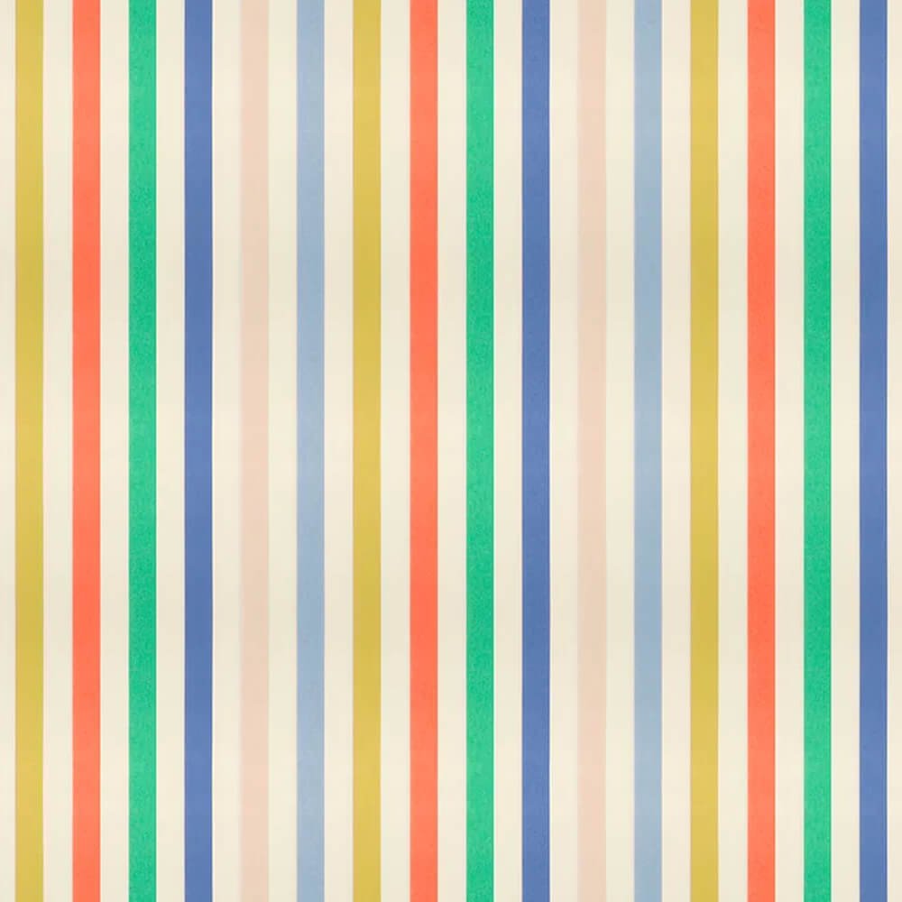 Meri Meri Party Multi Stripe Paper Tablecloth - bubblegum market
