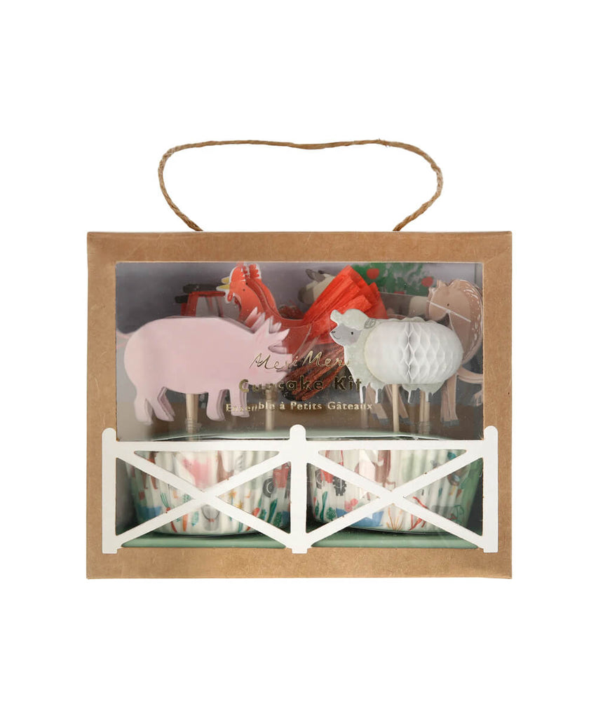 meri-meri-party-on-the-farm-cupcake-kit-packaged-rooster-pig-cow-tractor