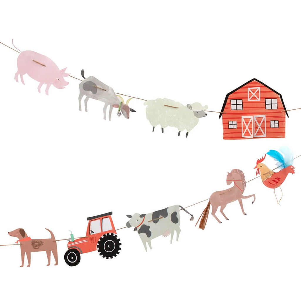meri-meri-party-on-the-farm-garland-barn-sheep-rooster-dog-cow-pig-horse-tractor