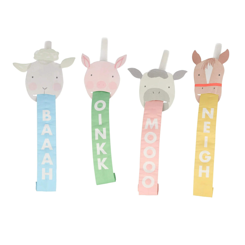 meri-meri-party-on-the-farm-party-blowers-oink-baa-moo-pig-horse-cow