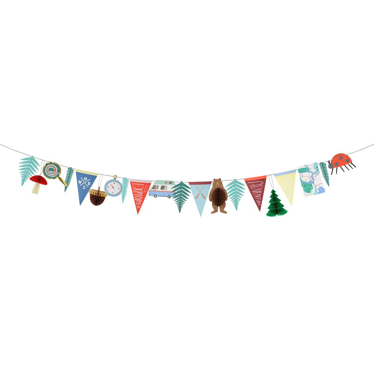 Meri Meri Party Outdoor Adventures Garland - bubblegum market