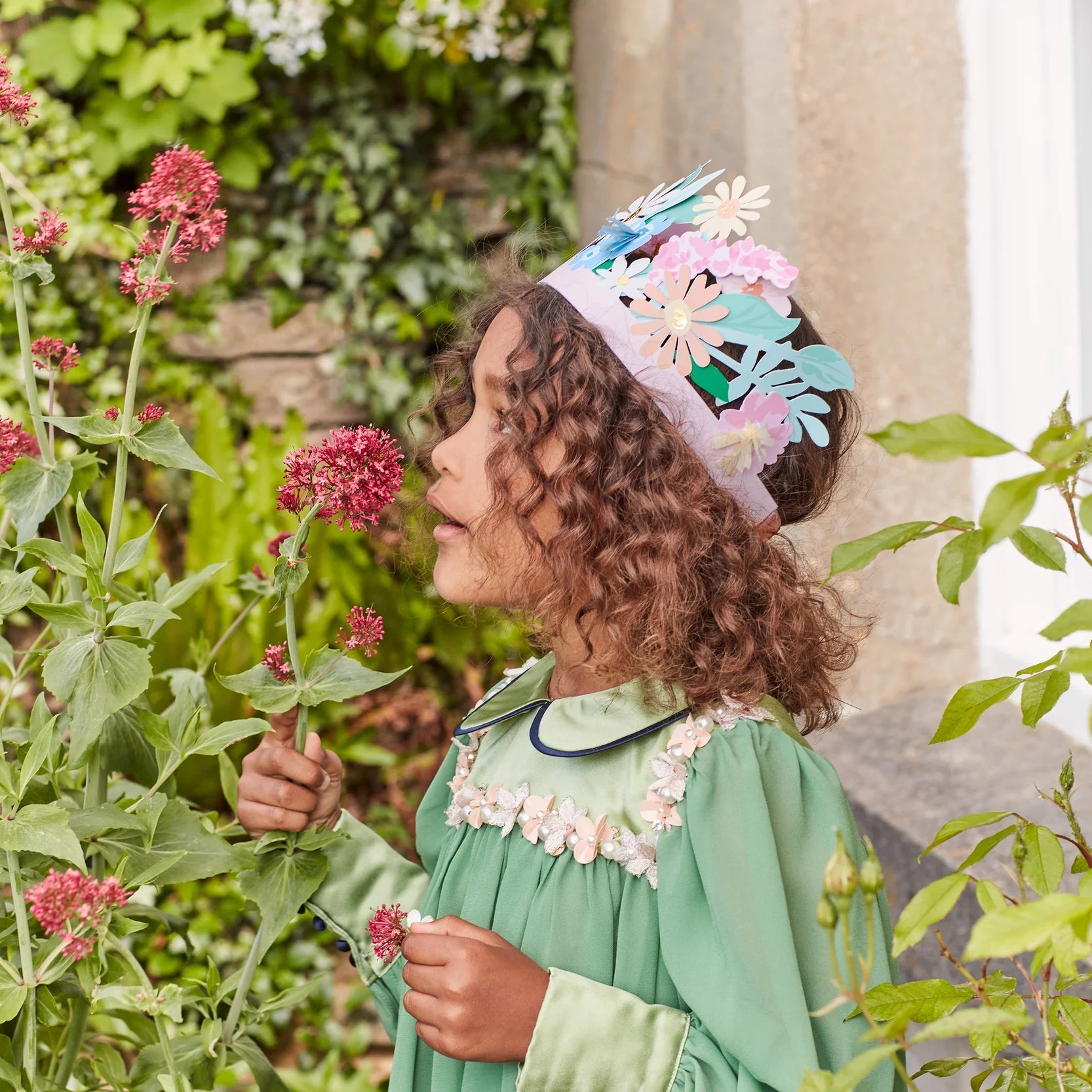 Meri Meri Party Paper Flower Headdress - bubblegum market