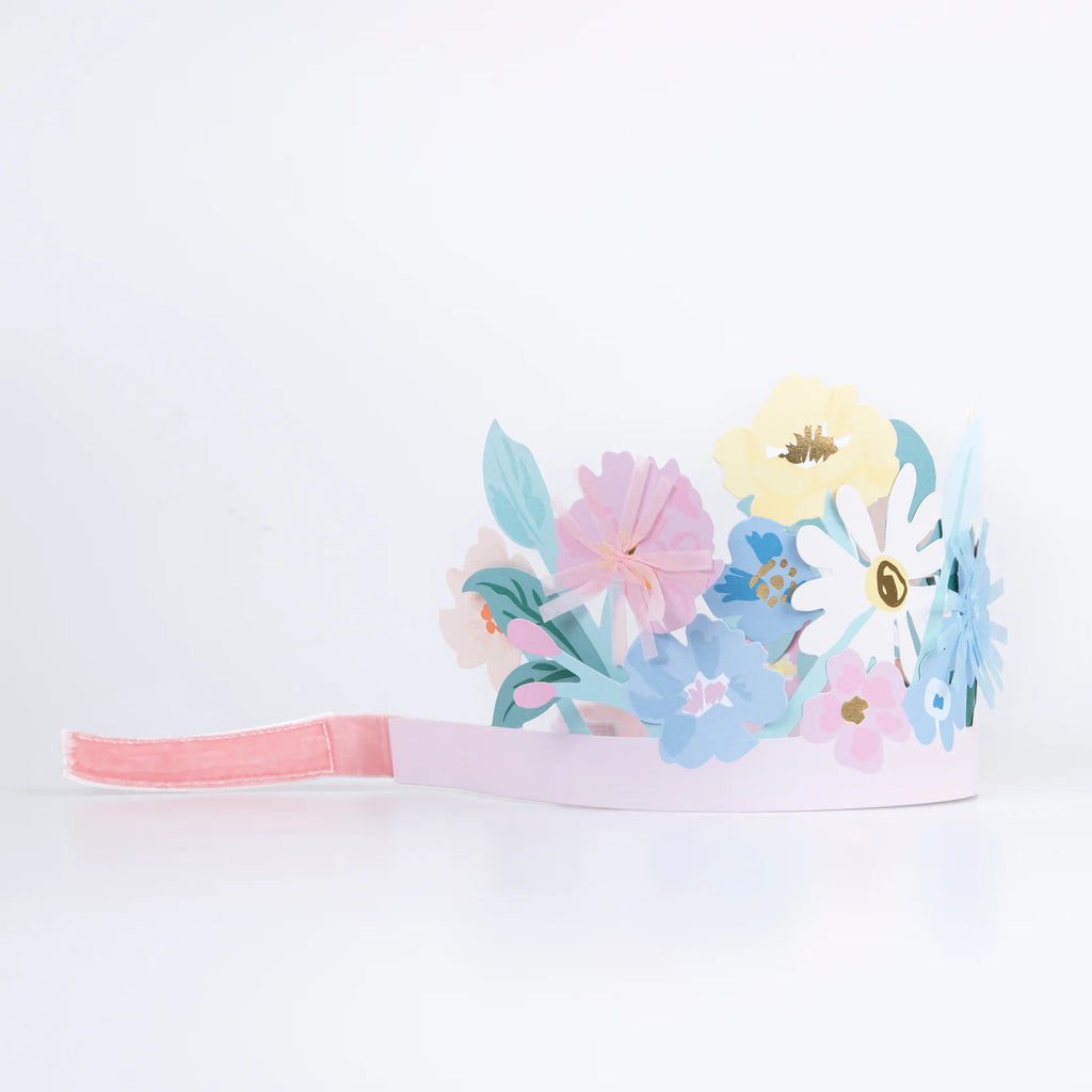 meri-meri-party-paper-flower-headdress-crown-side-view-fairy-party