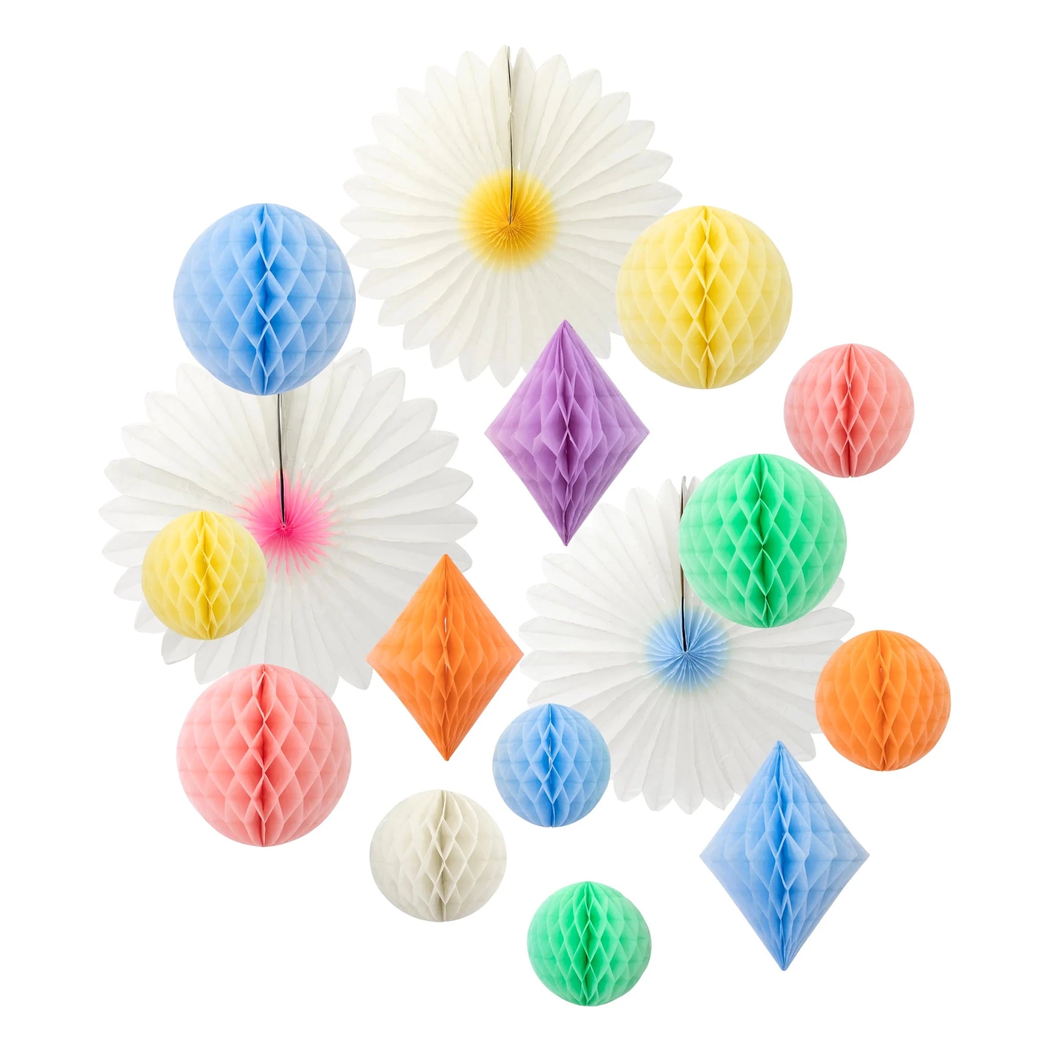 Meri Meri Party Pastel Honeycomb Decoration Kit - bubblegum market