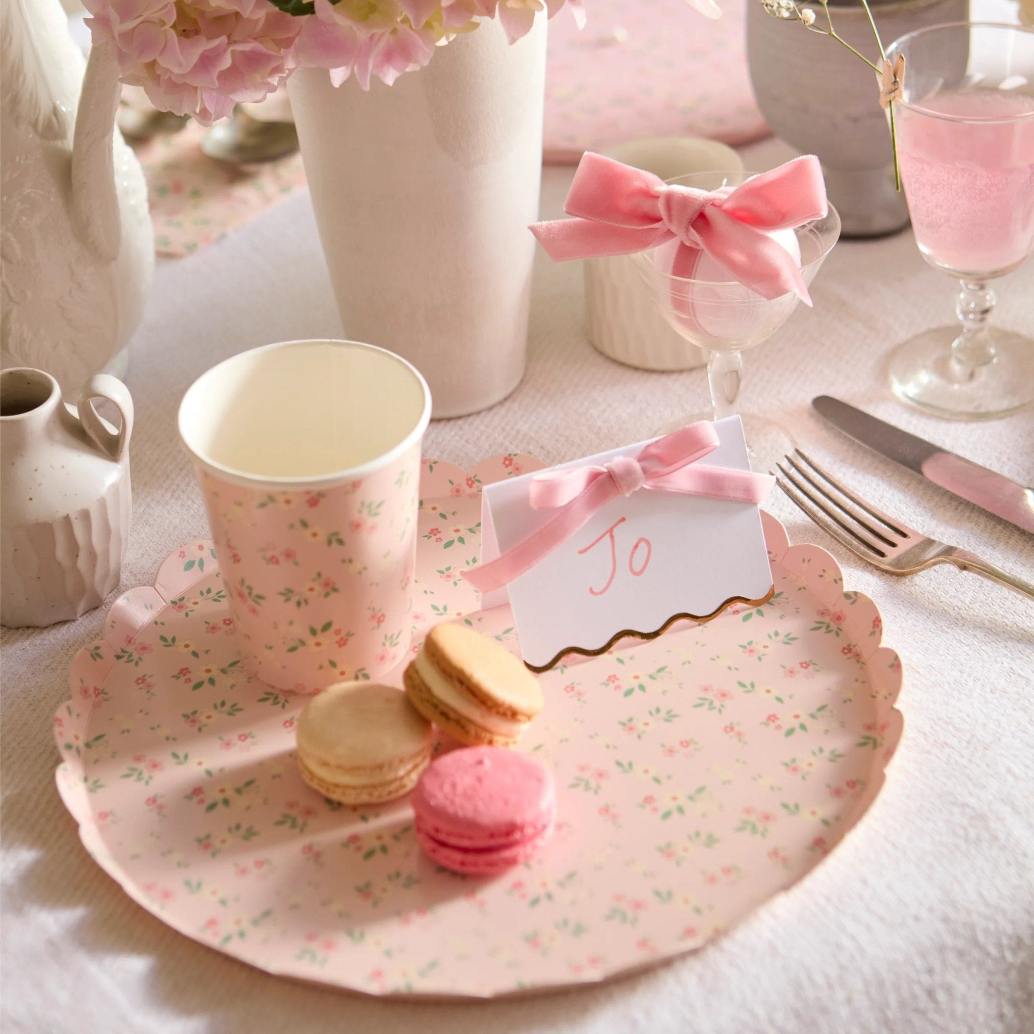 Meri Meri Party Pastel Velvet Bow Place Cards - bubblegum market