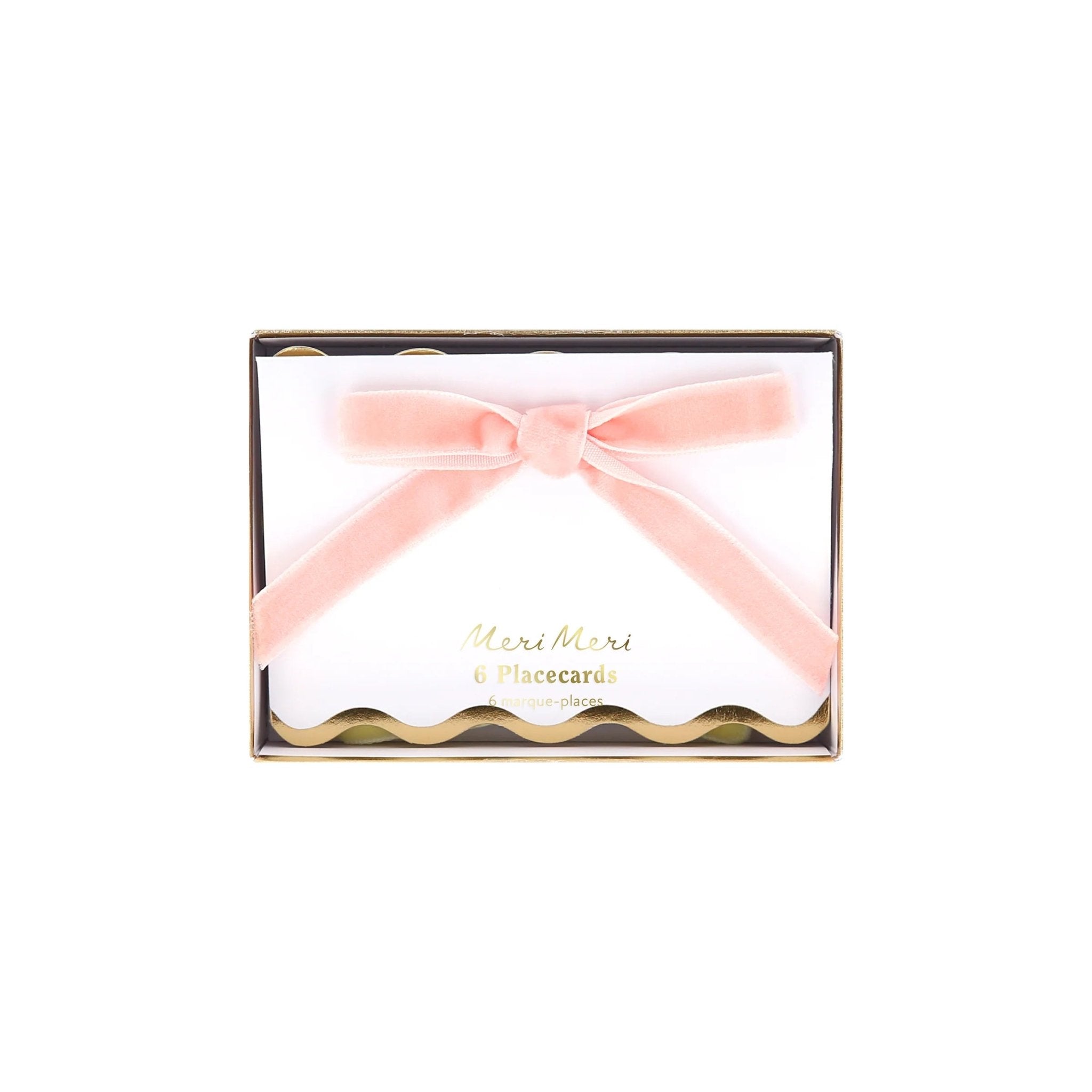 Meri Meri Party Pastel Velvet Bow Place Cards - bubblegum market
