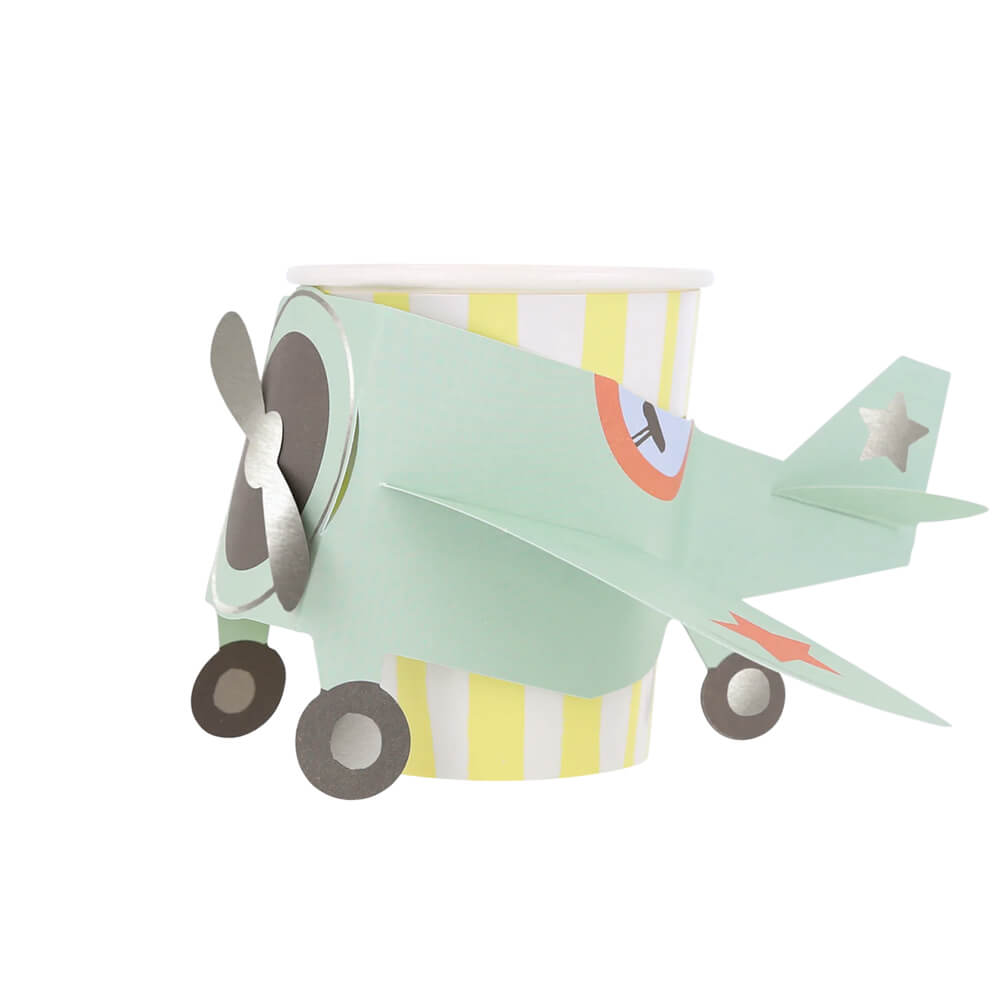 meri-meri-party-plane-mint-aqua-plane-cups