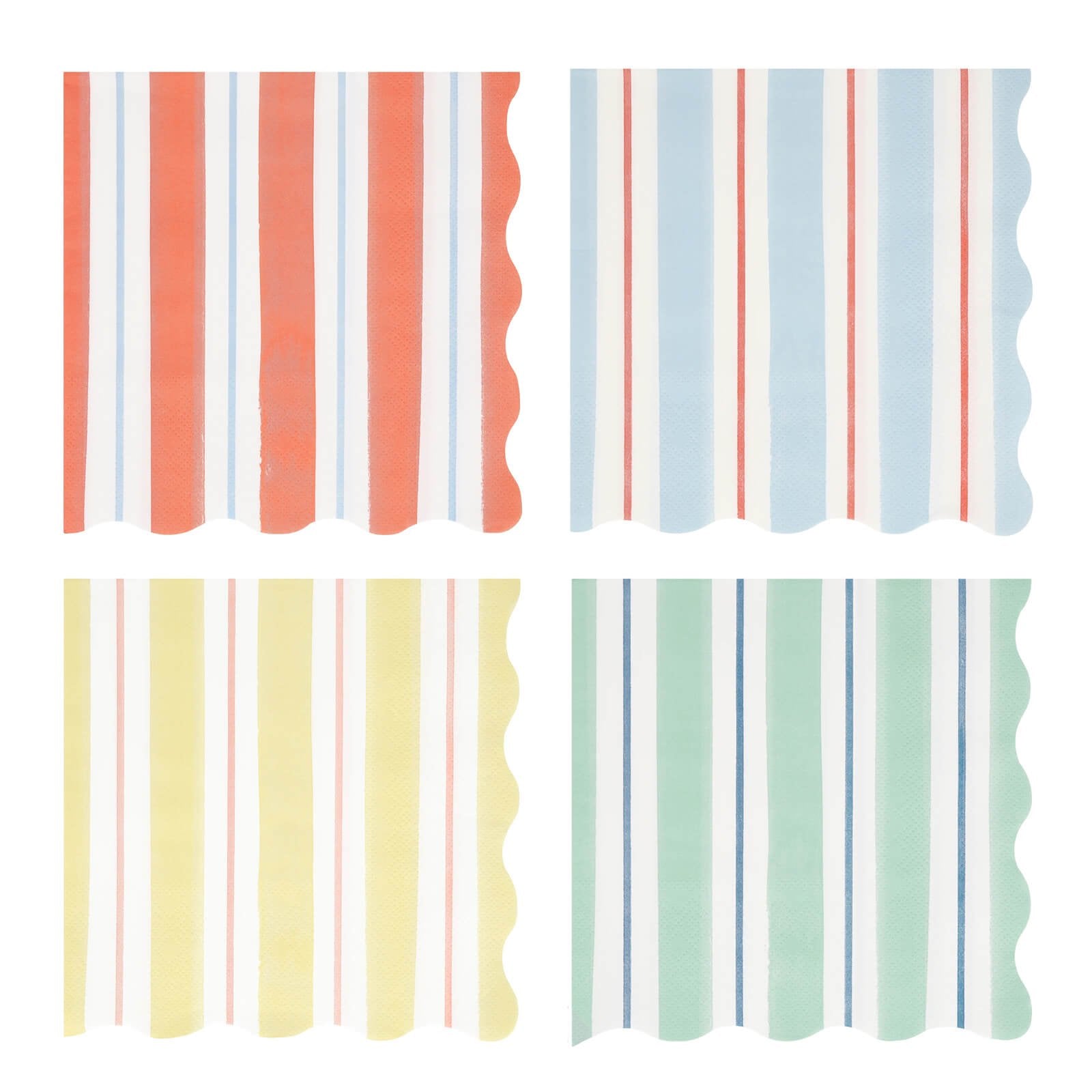 Meri Meri Party Preppy Stripe Large Napkins - bubblegum market