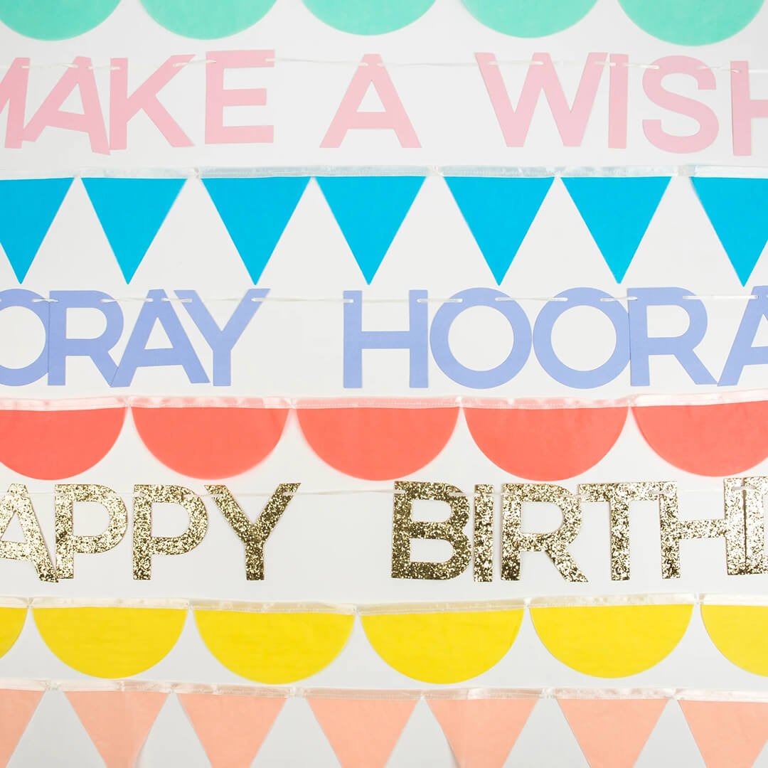 Meri Meri Party Rainbow Birthday Garlands - bubblegum market