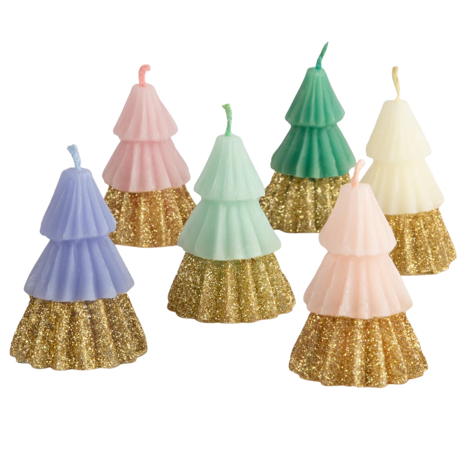 Meri Meri Party Rainbow Glitter Tree Candles - bubblegum market