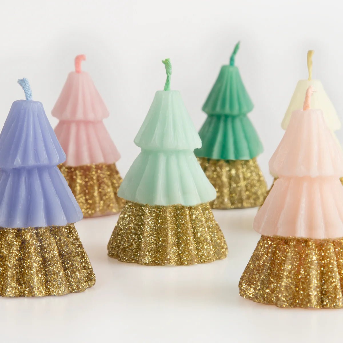 Meri Meri Party Rainbow Glitter Tree Candles - bubblegum market