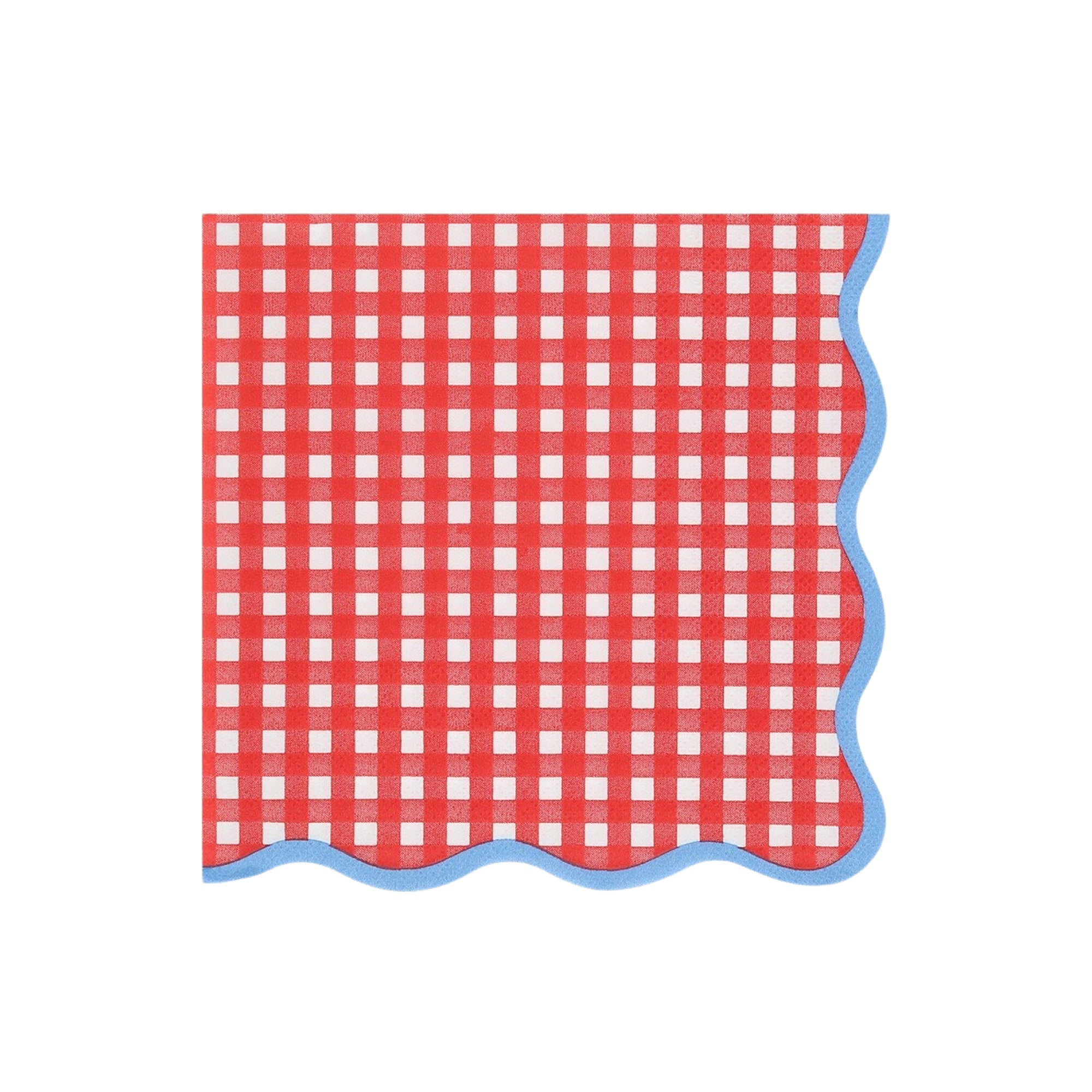 Meri Meri Party Red Gingham Large Napkins - bubblegum market