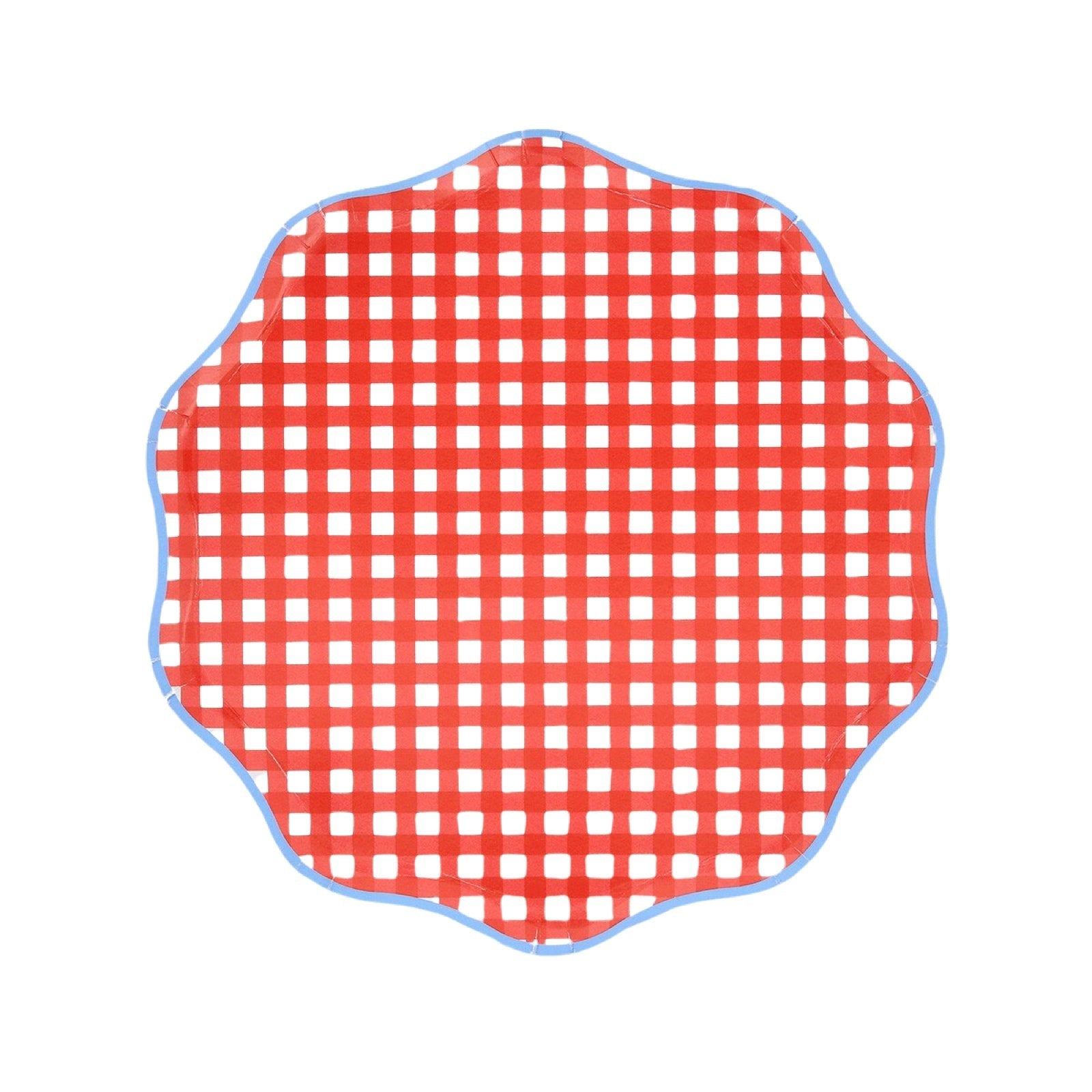 Meri Meri Party Red Gingham Side Plates 8.5" - bubblegum market