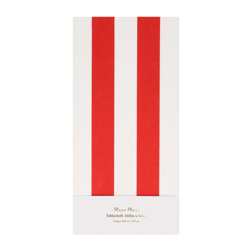 Meri Meri Party Red & White Striped Tablecloth - bubblegum market