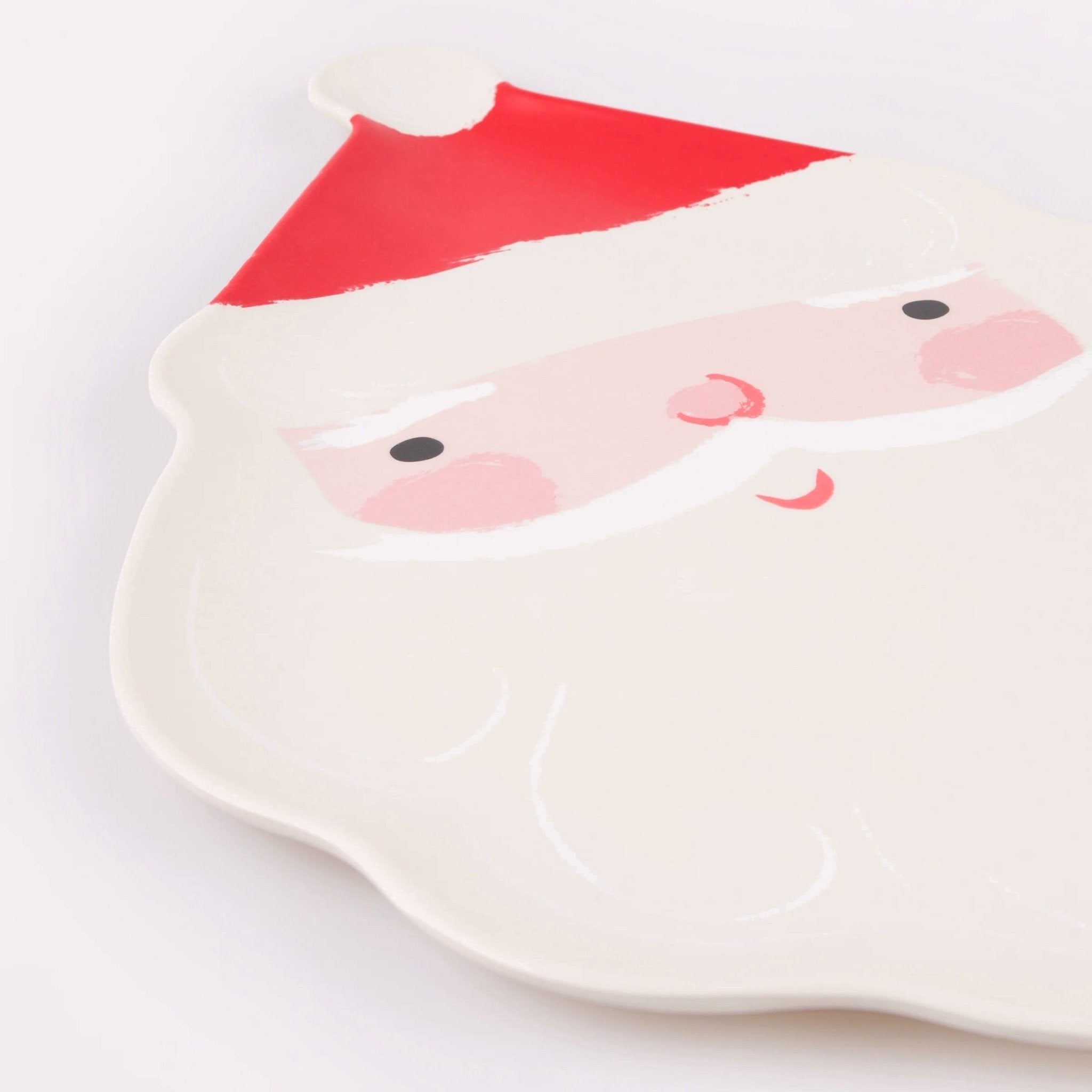 Meri Meri Party Reusable Santa Plate - bubblegum market
