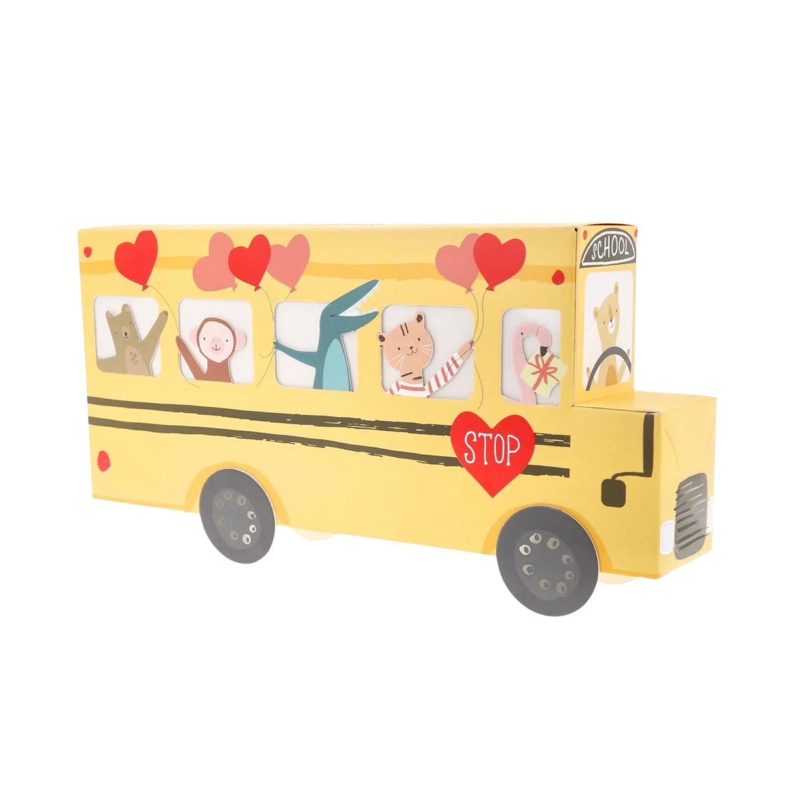 Meri Meri Party School Bus Valentine Cards & Friendship Bracelets Set (12ct) - bubblegum market