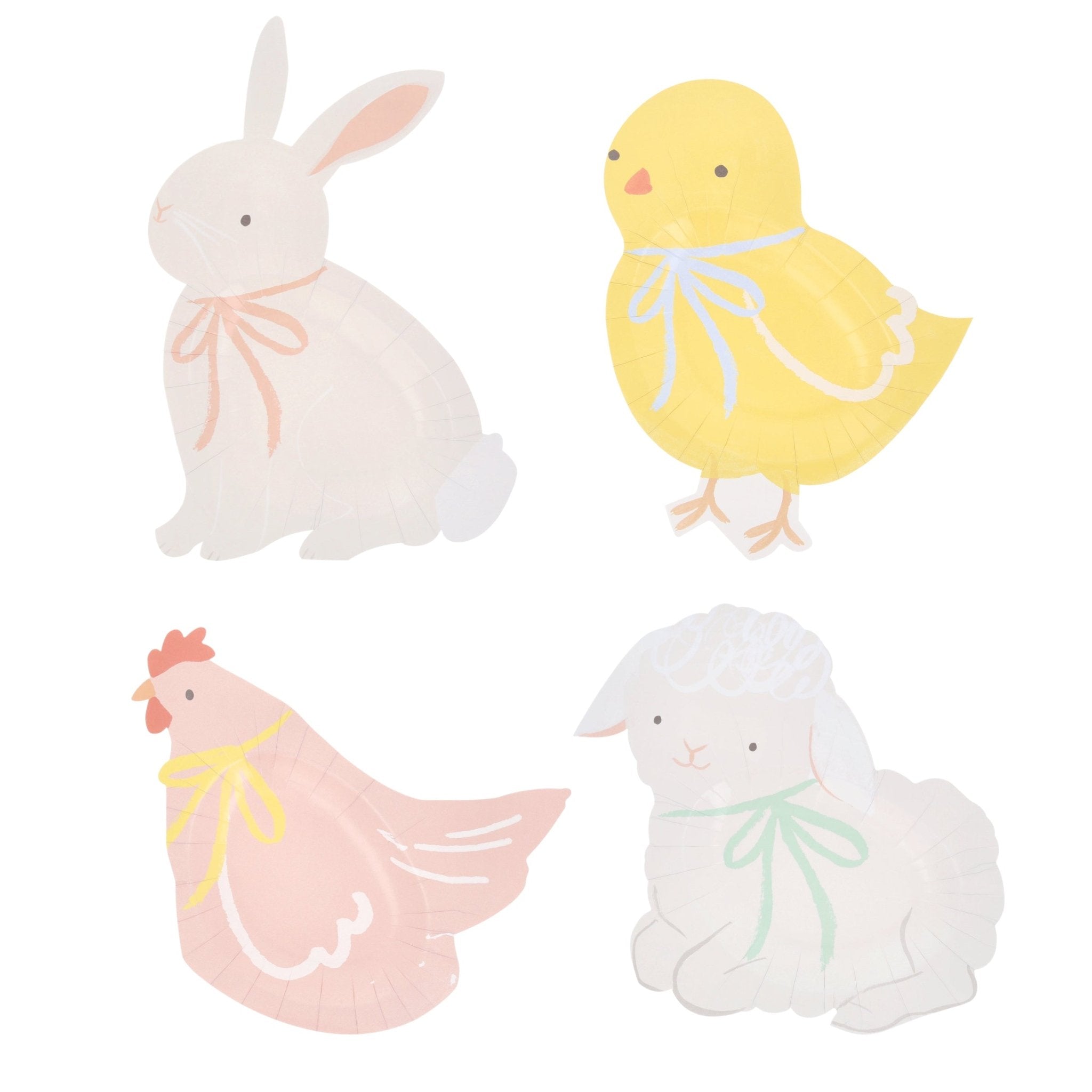 Meri Meri Party Spring Animals Plates - bubblegum market