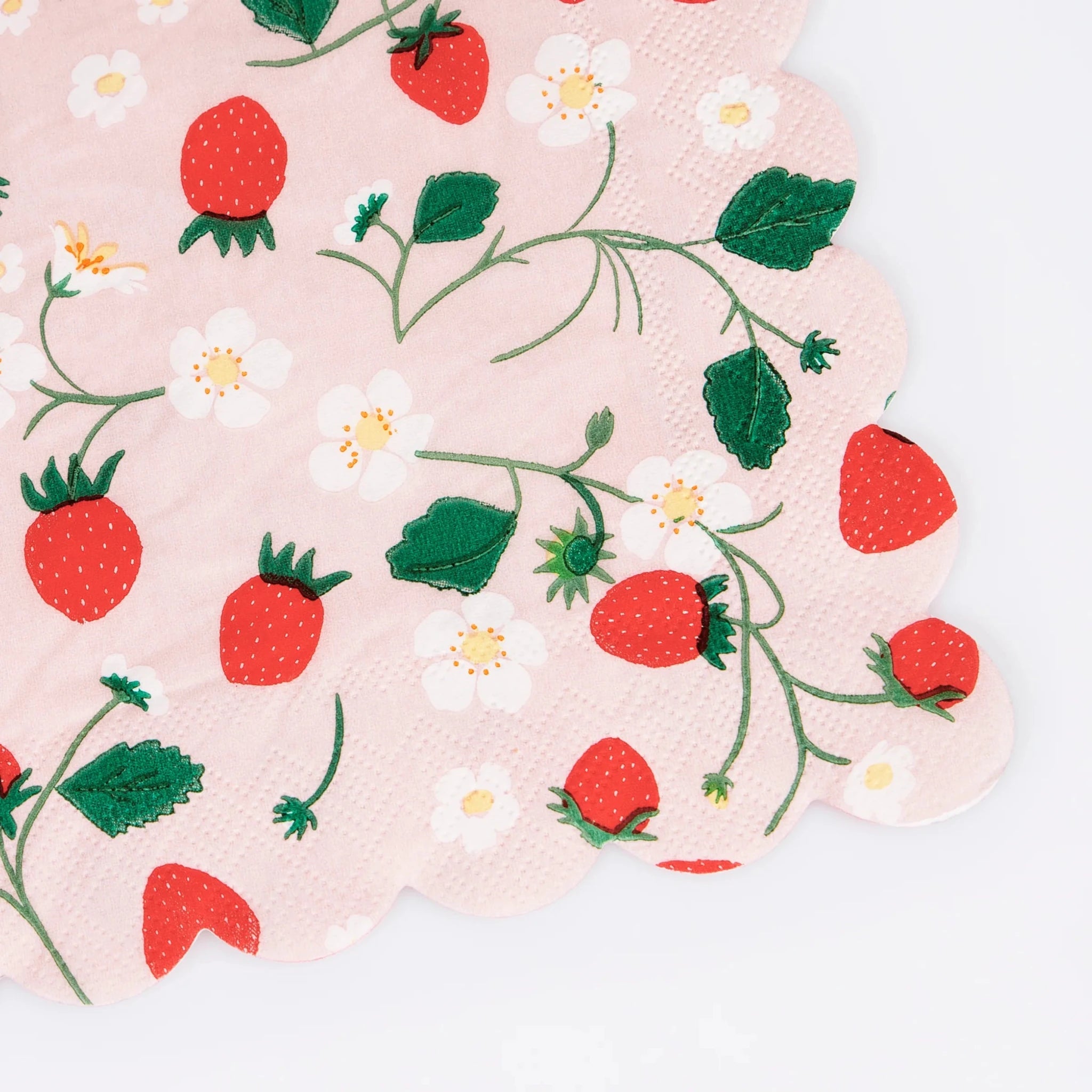 Meri Meri Party Strawberry Pattern Large Napkins - bubblegum market