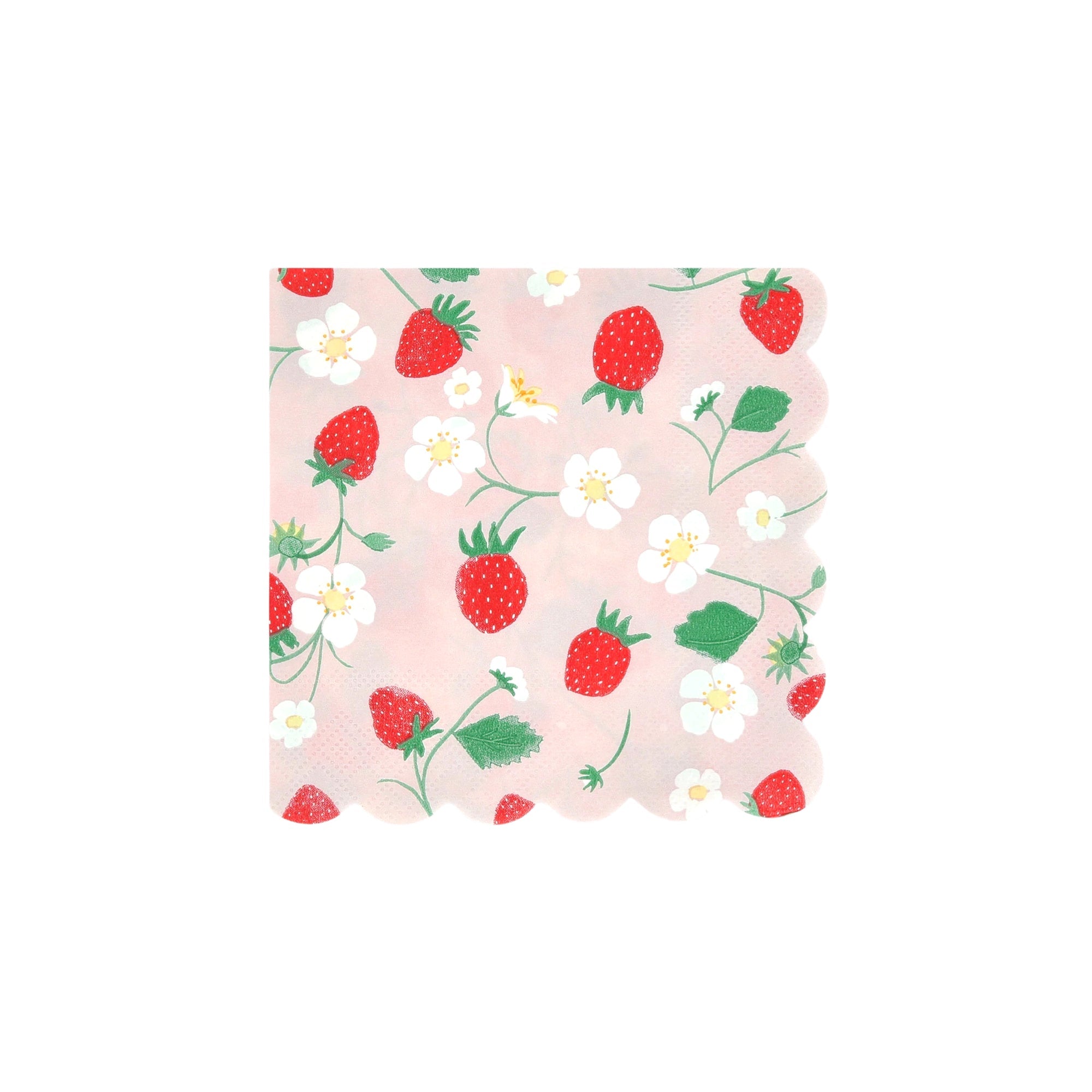 Meri Meri Party Strawberry Pattern Small Napkins - bubblegum market