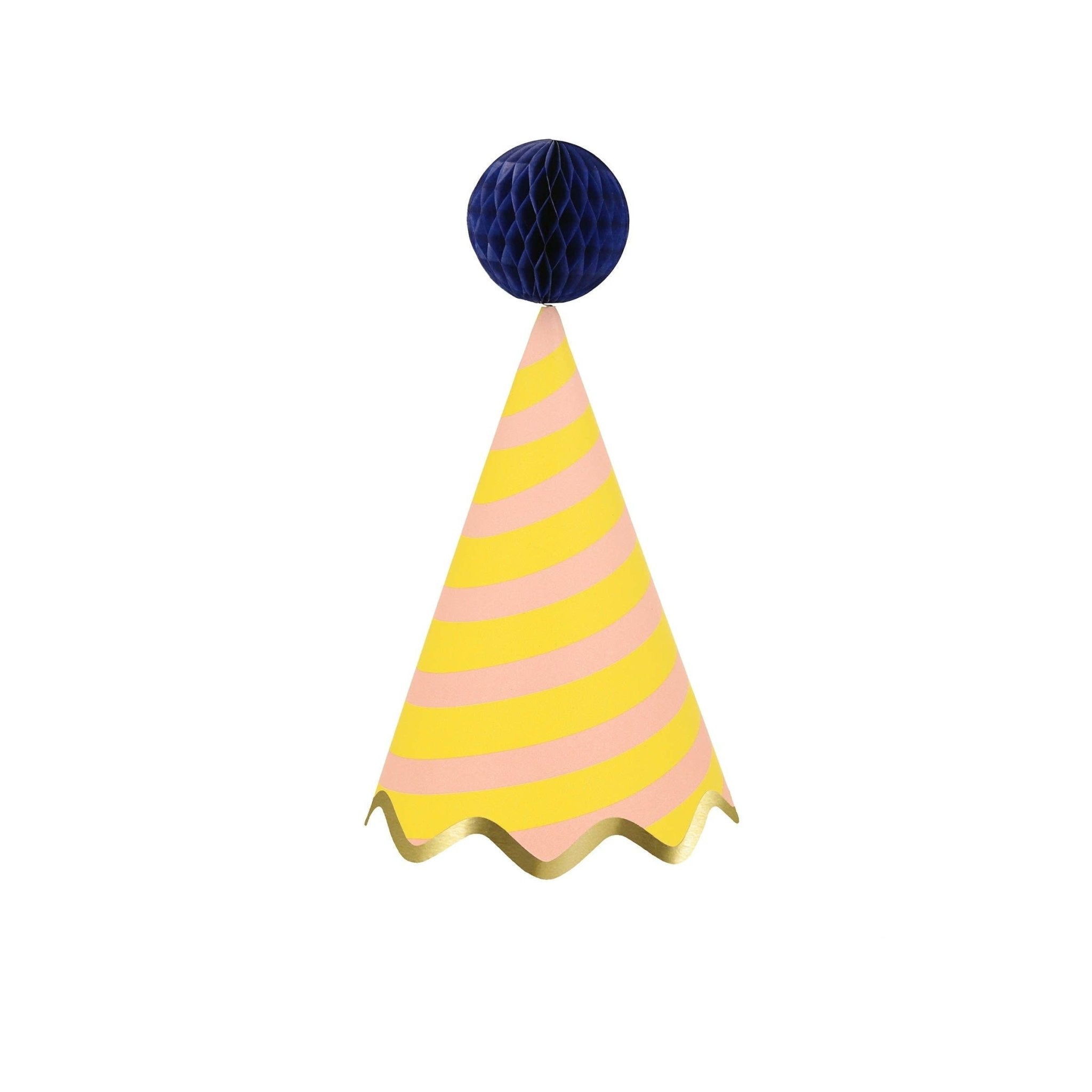 Meri Meri Party Stripe Party Hats - bubblegum market