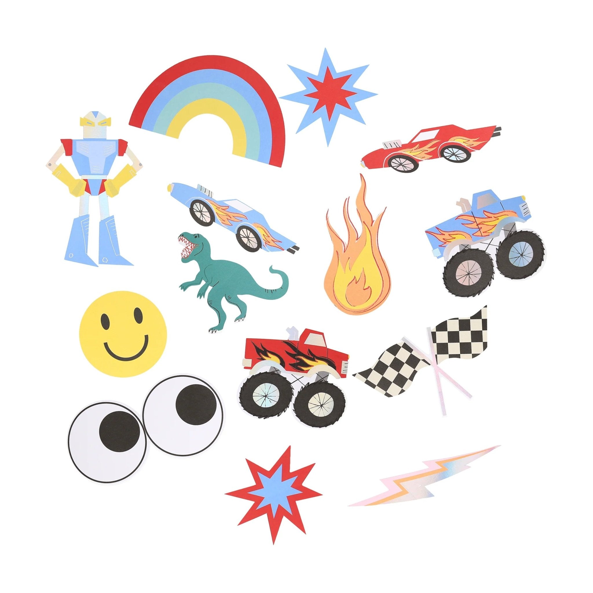 Meri Meri Party Toybox Icon Shaped Stickers Box - bubblegum market