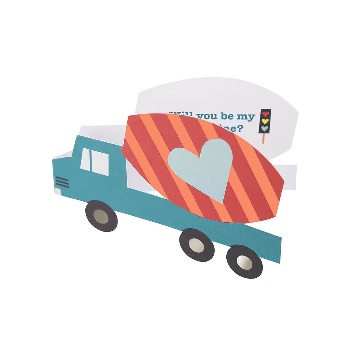 Meri Meri Party Truck Valentine Cards & Stickers Set (24ct) - bubblegum market