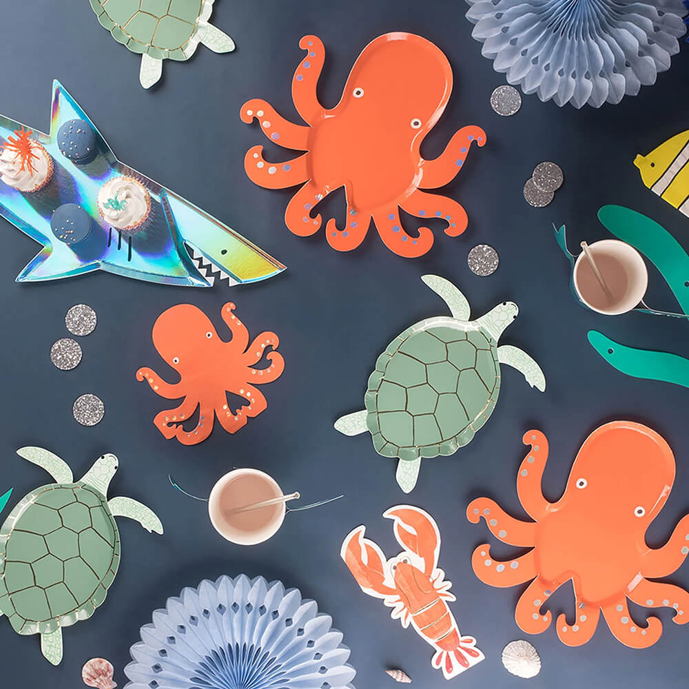Meri Meri Party Under The Sea Octopus Plates 11.25" - bubblegum market