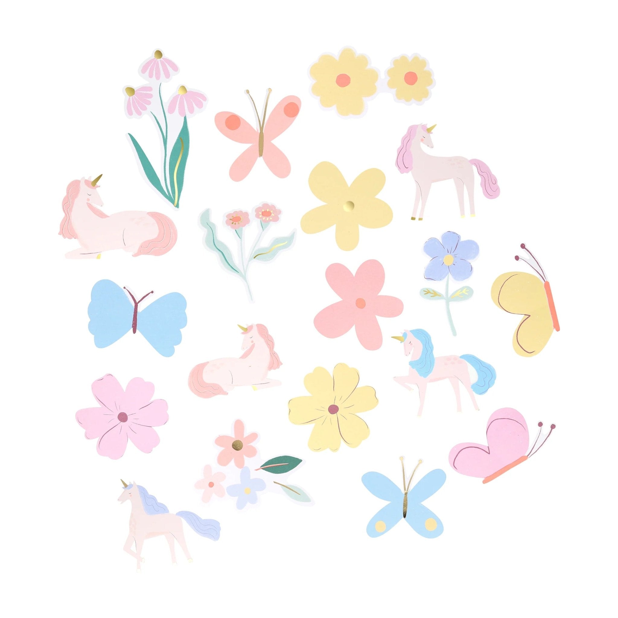 Meri Meri Party Unicorn Shaped Stickers Box - bubblegum market