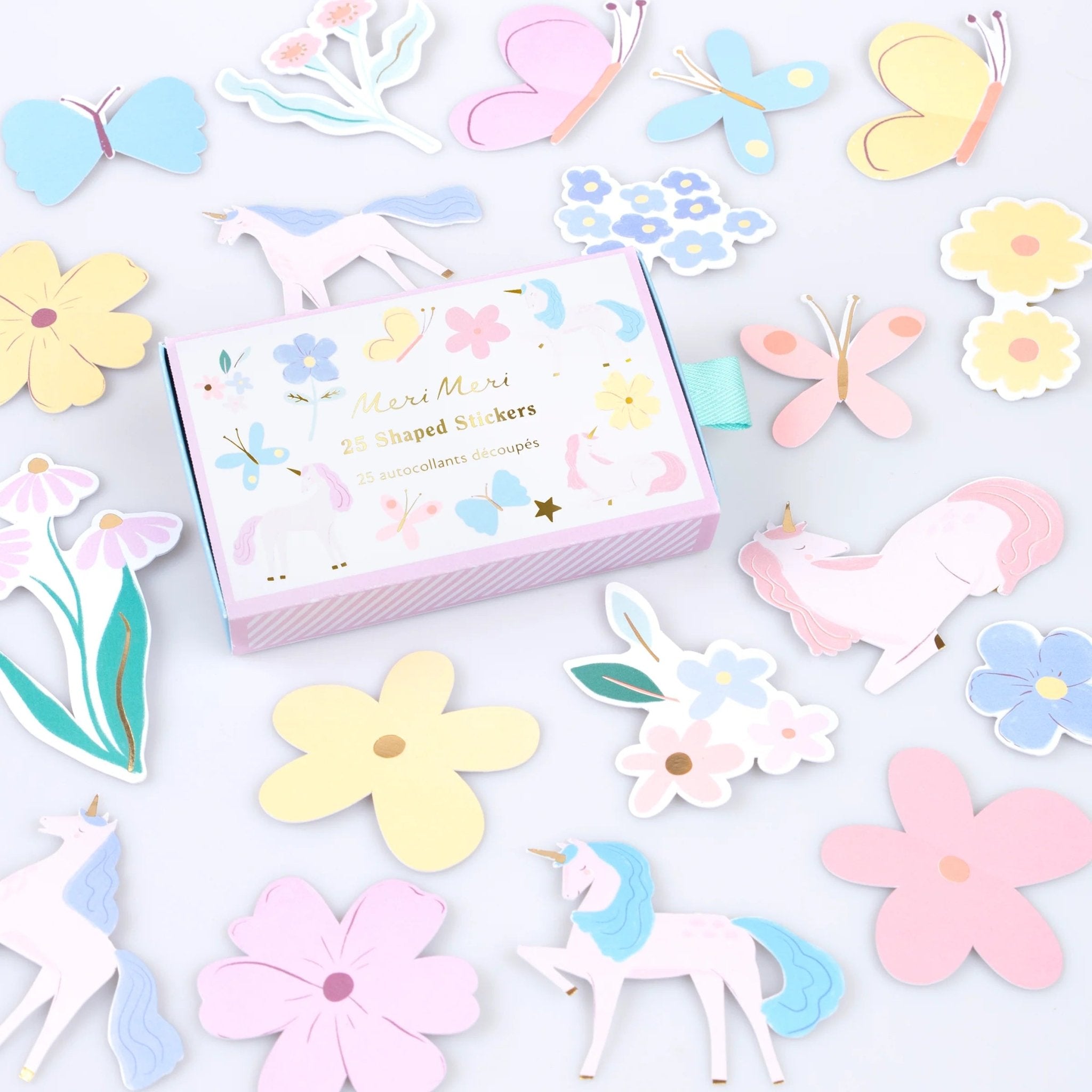 Meri Meri Party Unicorn Shaped Stickers Box - bubblegum market