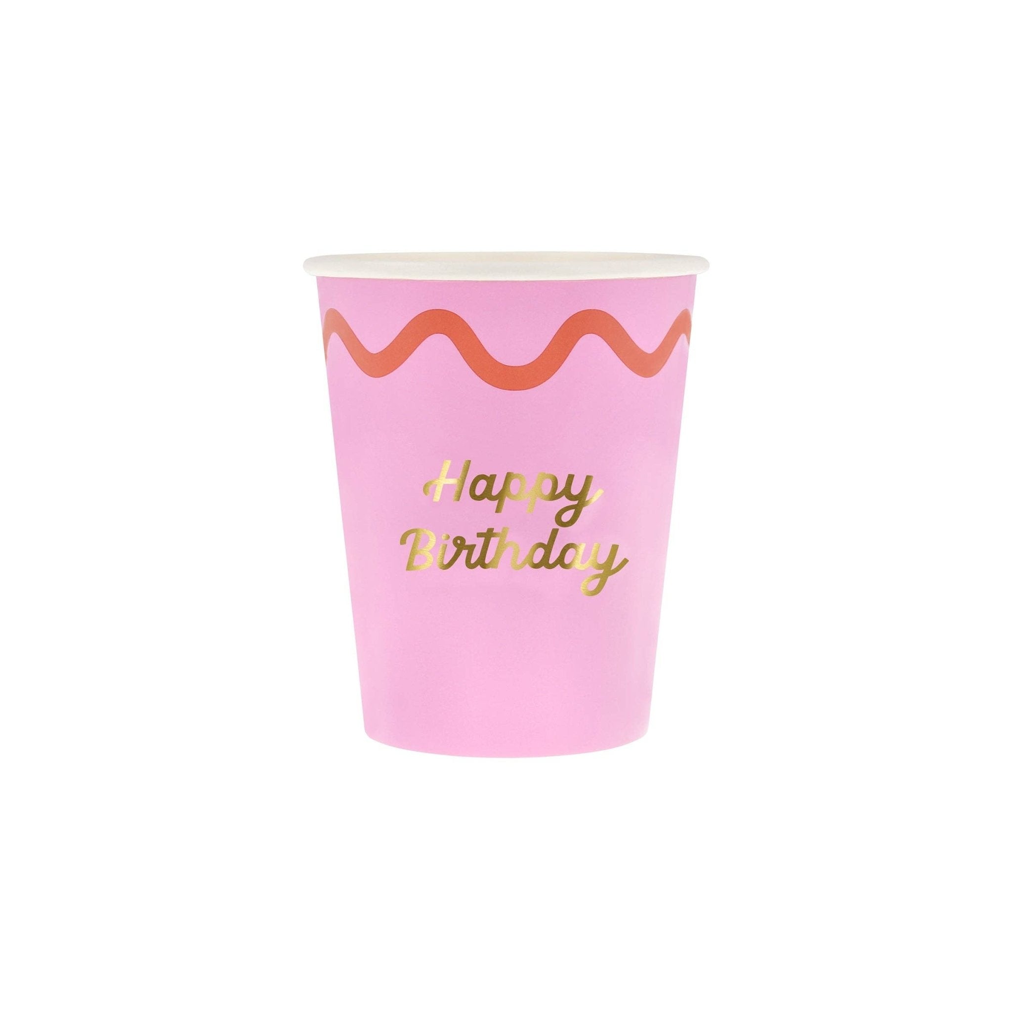 Meri Meri Party Wiggle Edge Cups - bubblegum market