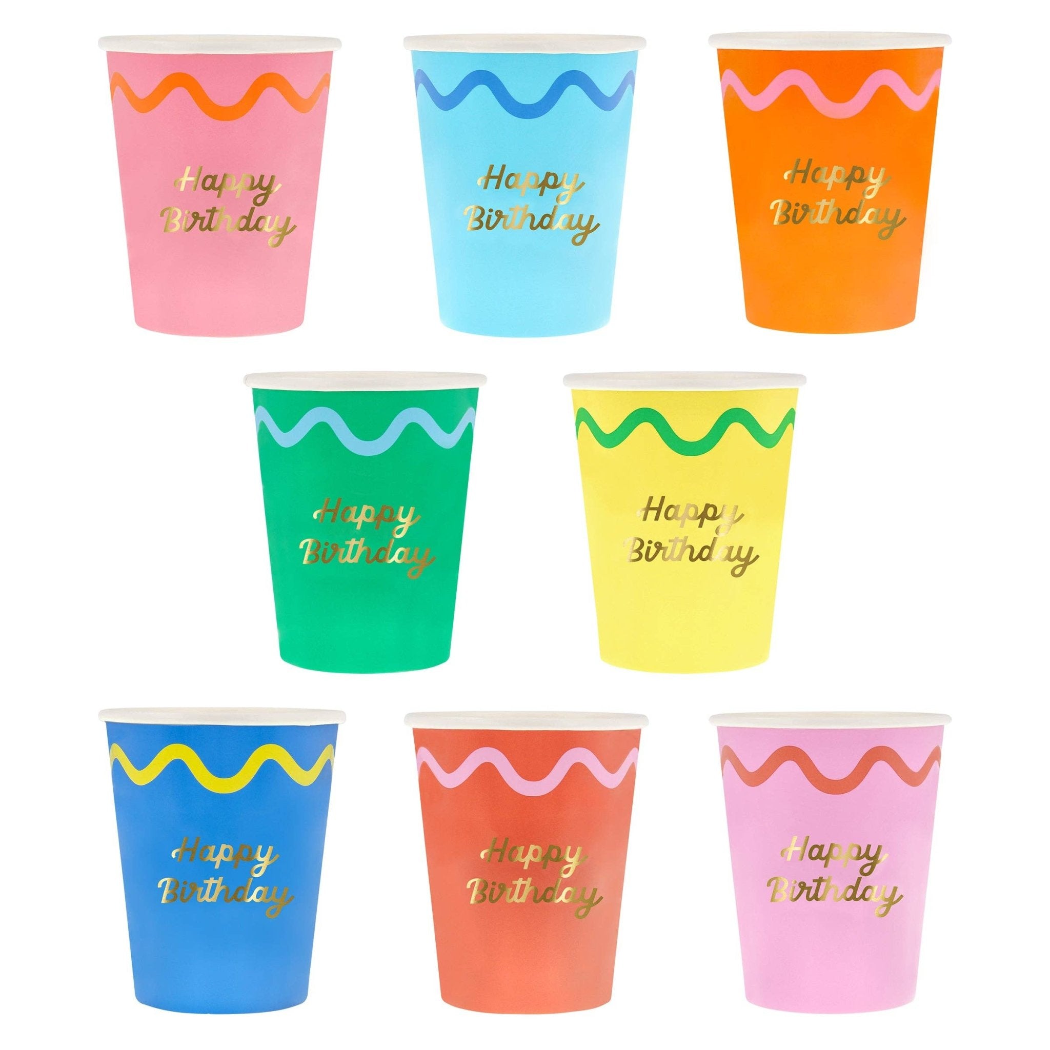Meri Meri Party Wiggle Edge Cups - bubblegum market
