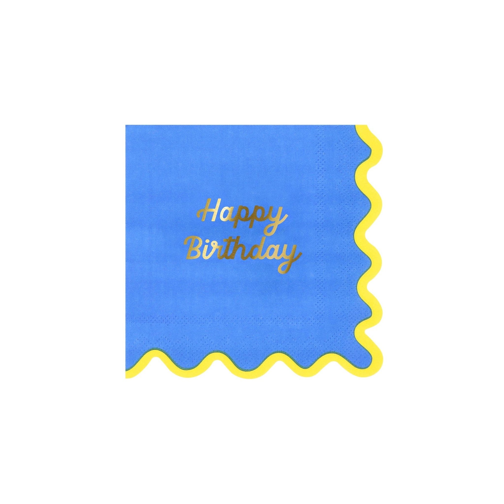 Meri Meri Party Wiggle Edge Small Napkins - bubblegum market