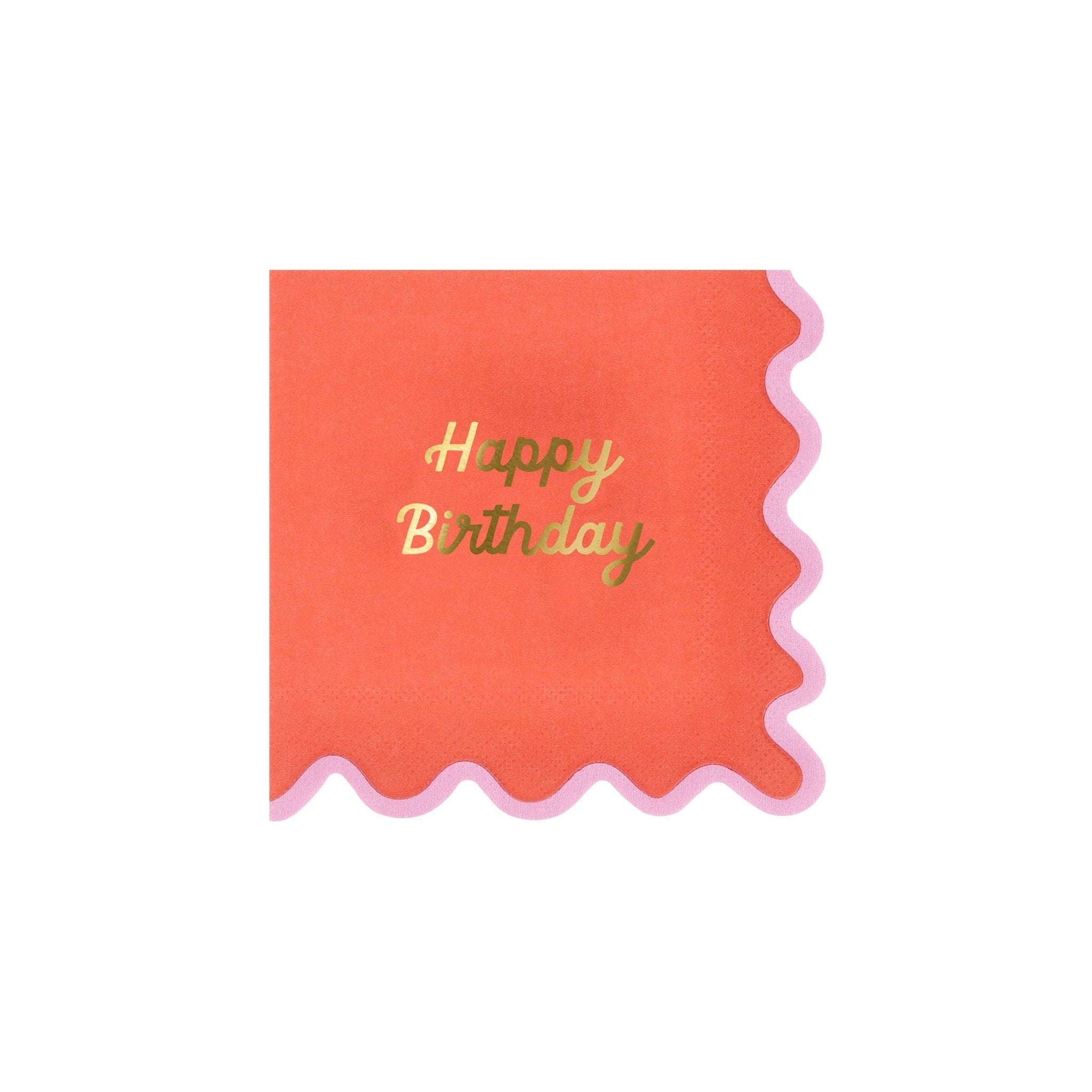 Meri Meri Party Wiggle Edge Small Napkins - bubblegum market