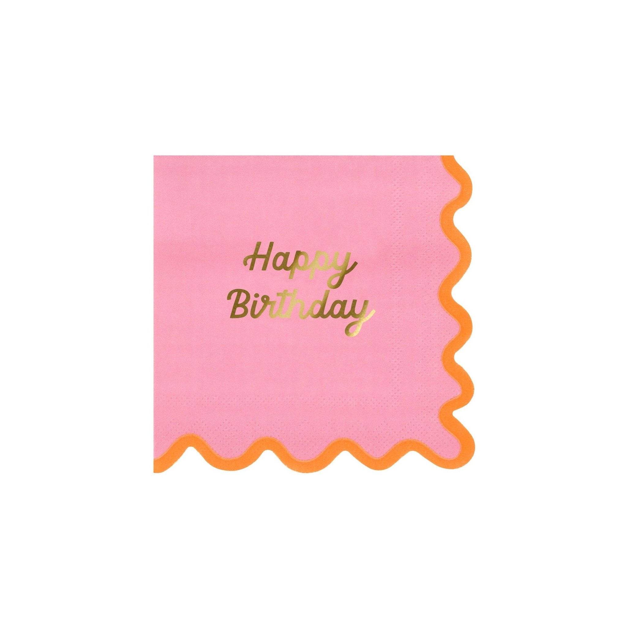 Meri Meri Party Wiggle Edge Small Napkins - bubblegum market